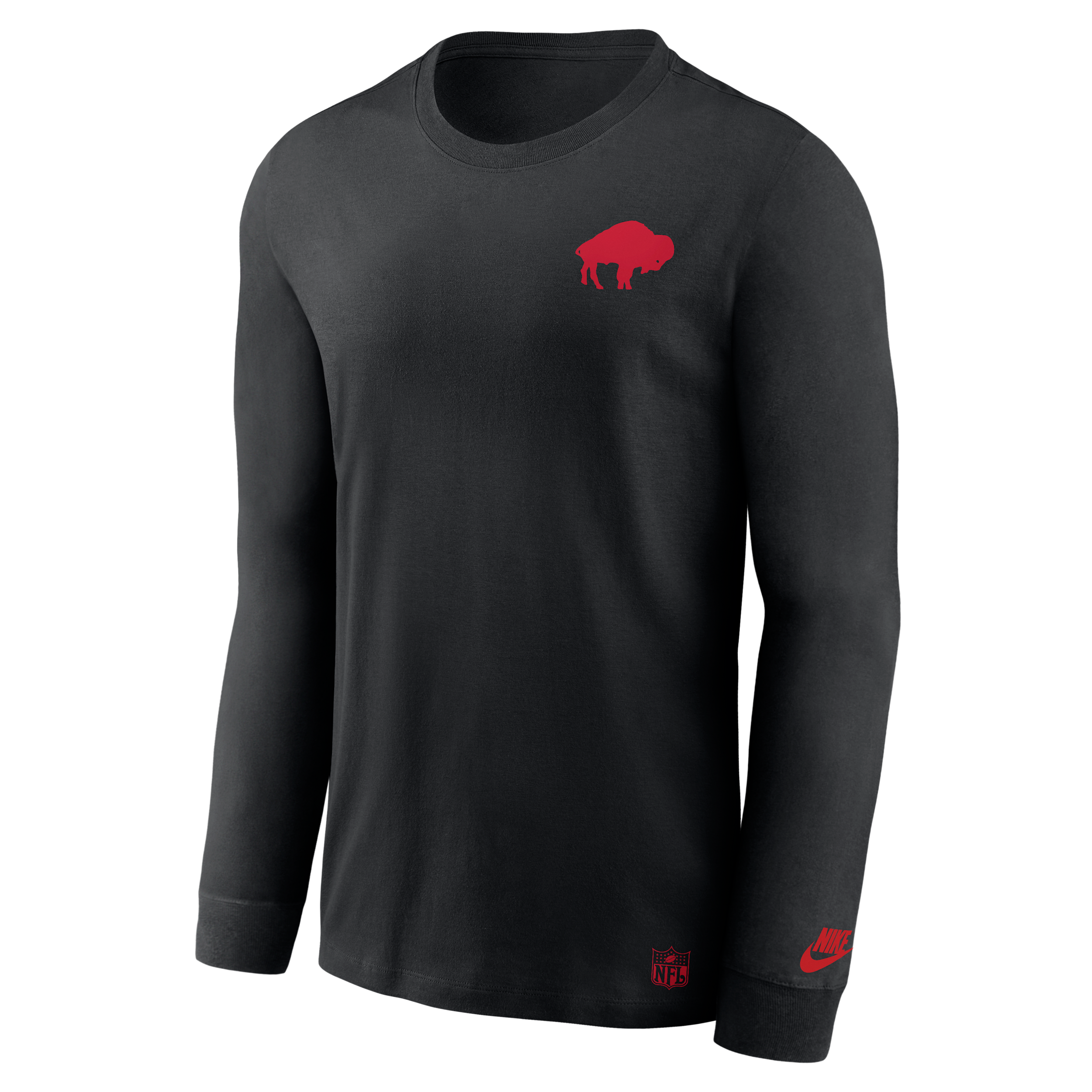 Buffalo Bills Double Rewind Nike Men's Dri-FIT NFL Long-Sleeve T-Shirt in Black | NKAC00A81V-YKP