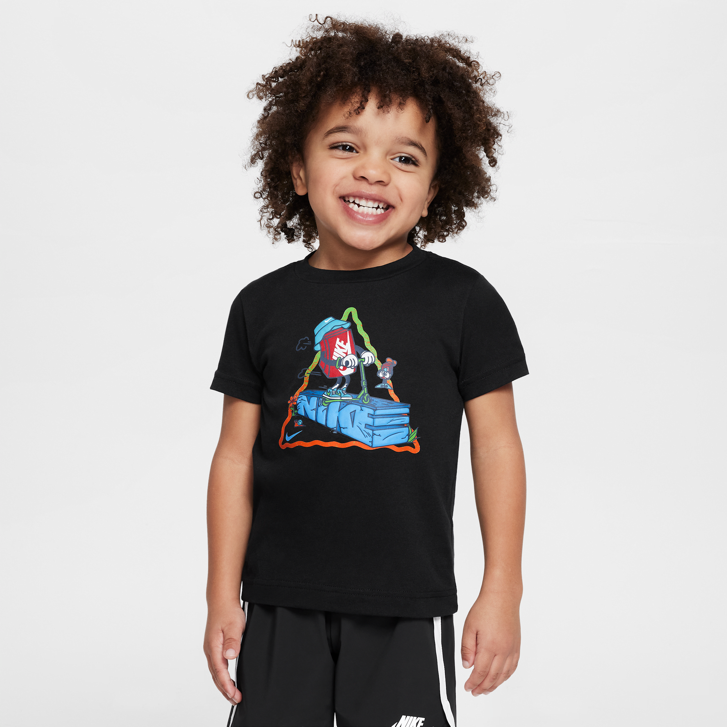 Nike Toddler Boxy Scooter T-shirt In Black