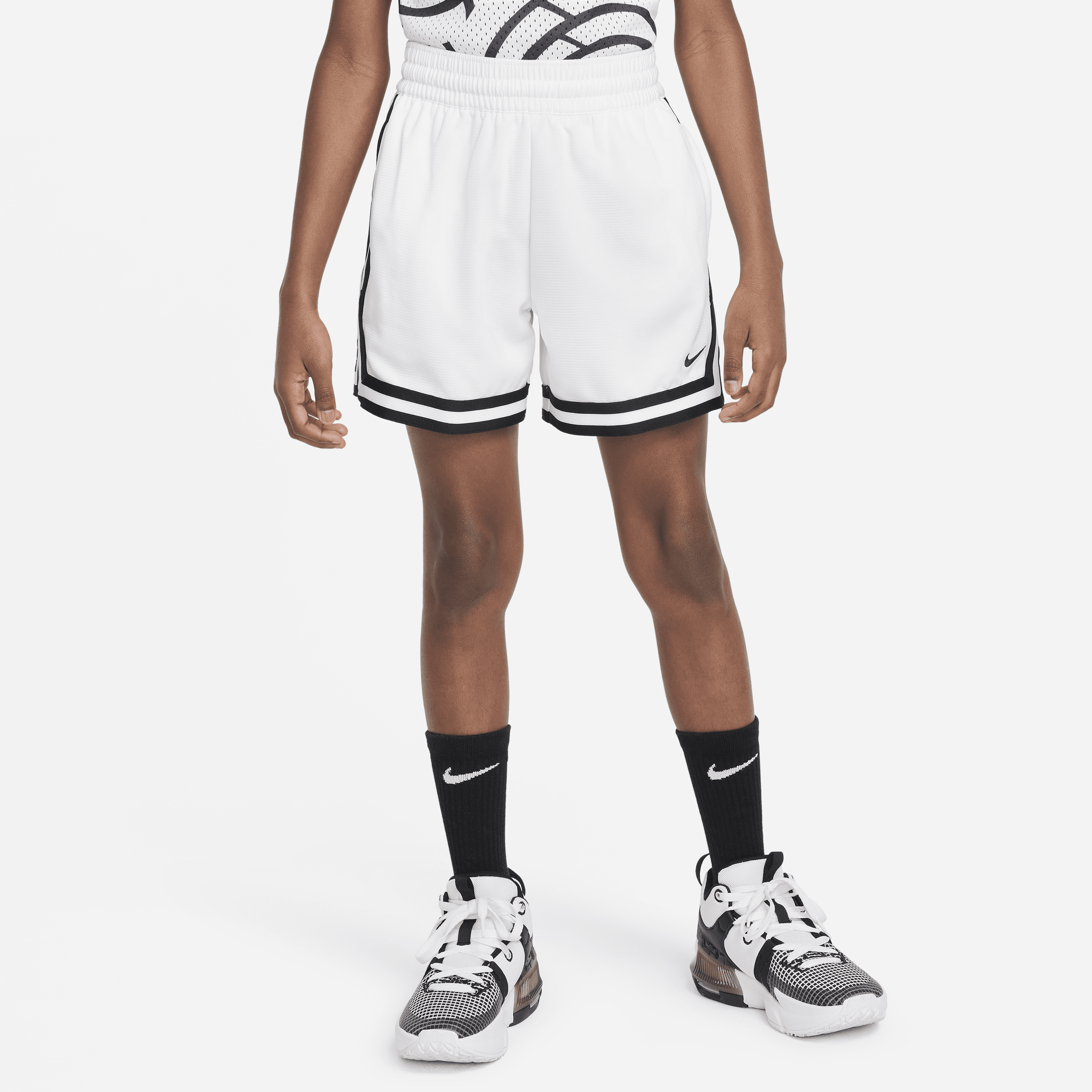 Shop Nike Dna Big Kids' 5" Basketball Shorts In White