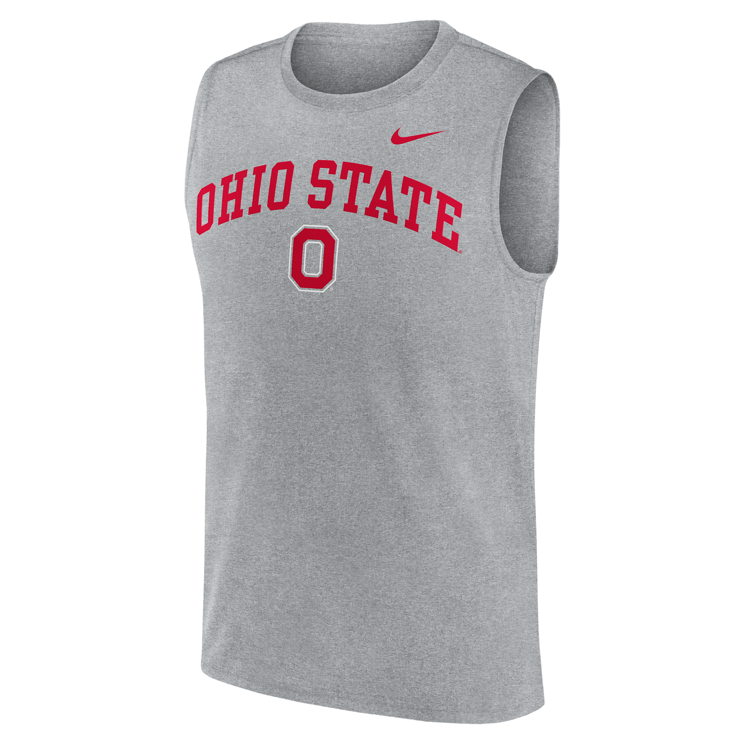 Nike Men's Heather Gray Ohio State Buckeyes Primetime Legend Arch Dri-fit Muscle Tank Top - Heather Gray