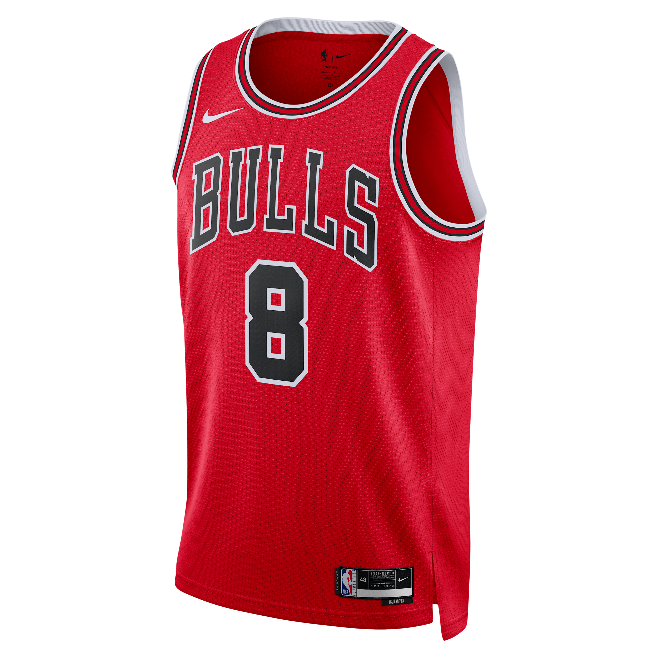 Nike Men's and Women's Caleb Wilson Red Chicago Bulls 2026 Nba Draft Swingman Icon Edition-Jersey - Red
