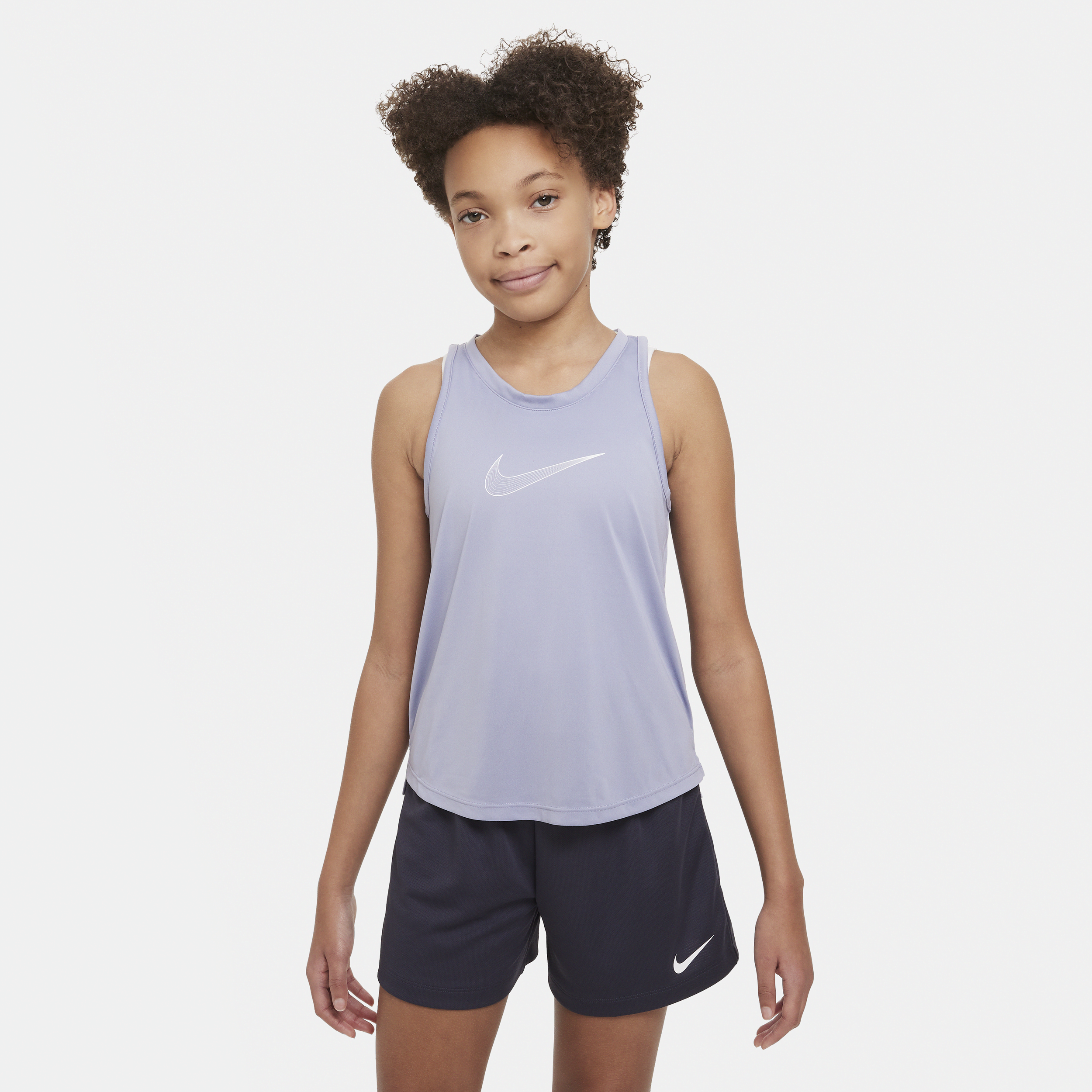 Nike One Big Kids' (girls') Dri-fit Training Tank Top In Purple
