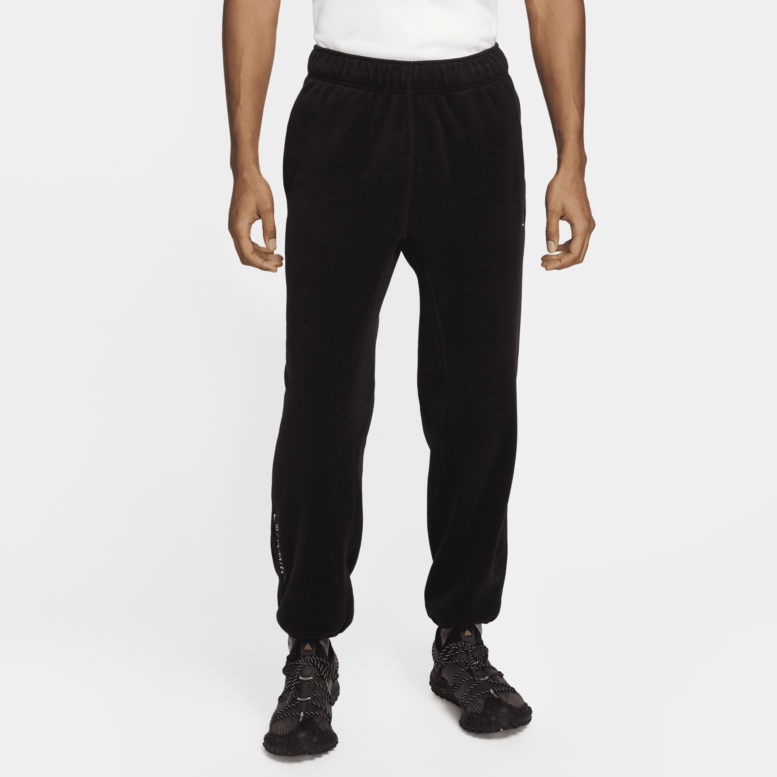 Shop Nike Men's  Acg Polartec® "wolf Tree" Pants In Black