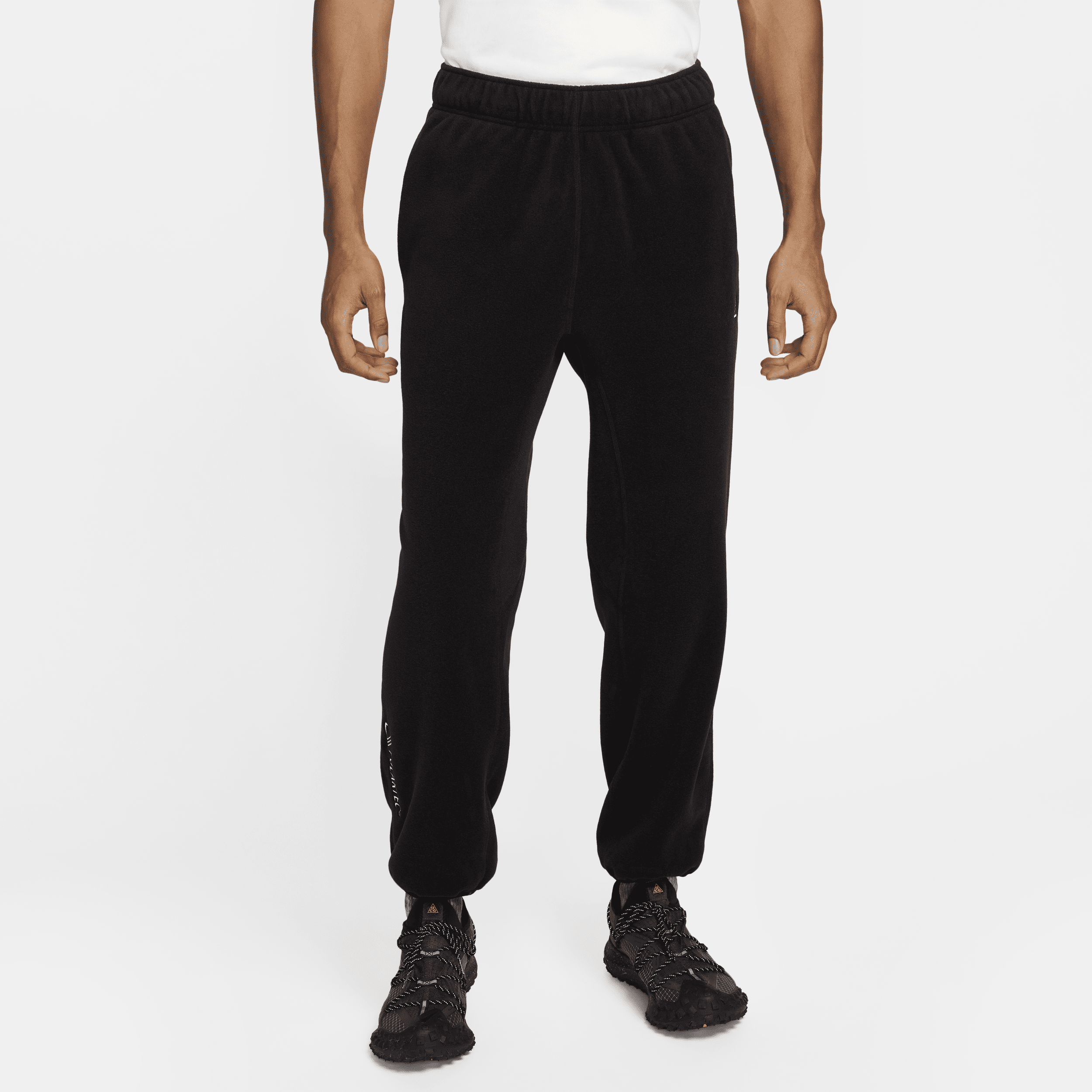 Shop Nike Men's  Acg Polartecâ® "wolf Tree" Pants In Black