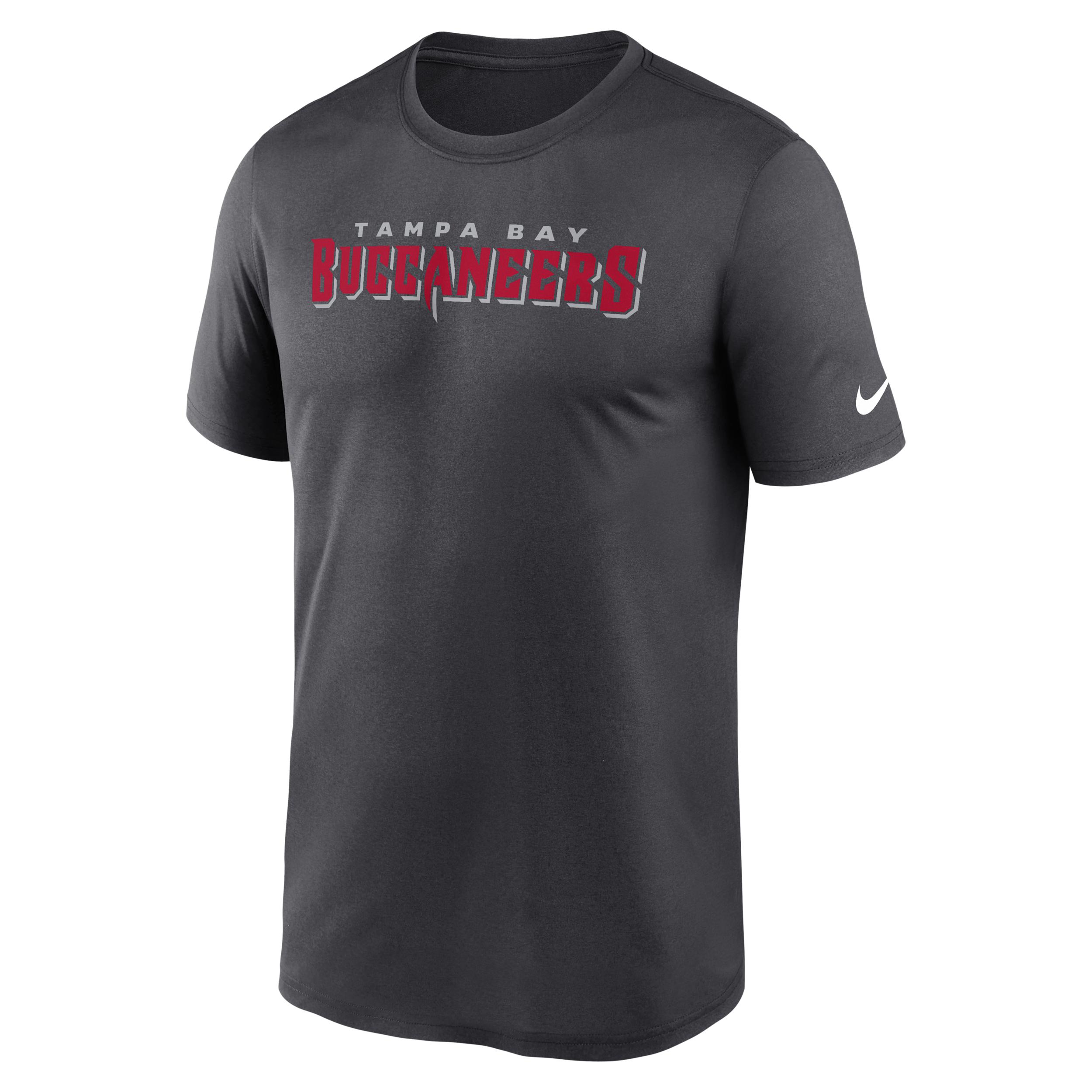 Nike Pewter Tampa Bay Buccaneers Primetime Legend Wordmark Performance T-shirt