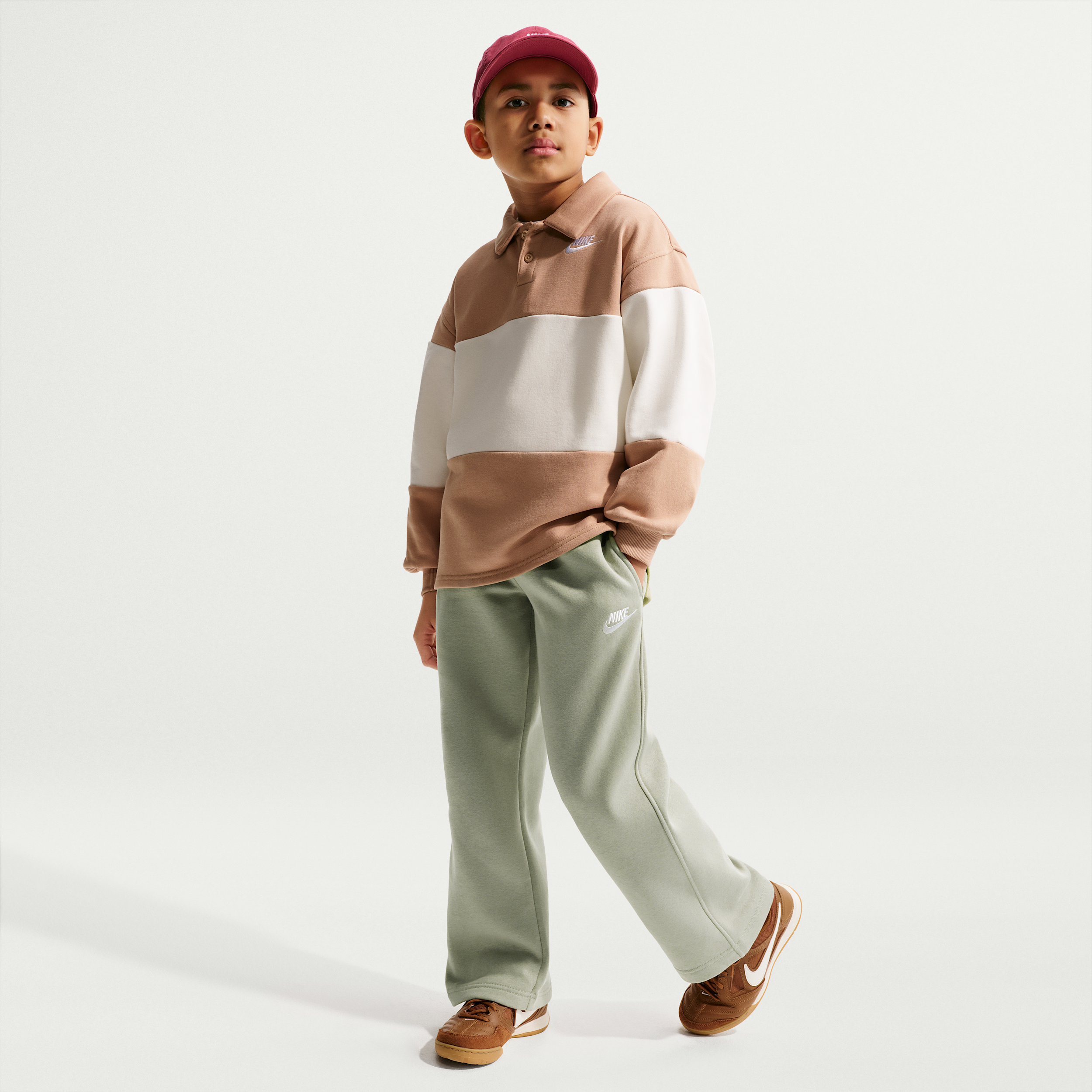 Nike Sportswear Kids' Loose Open-Hem Pants in Green | IM5095-304