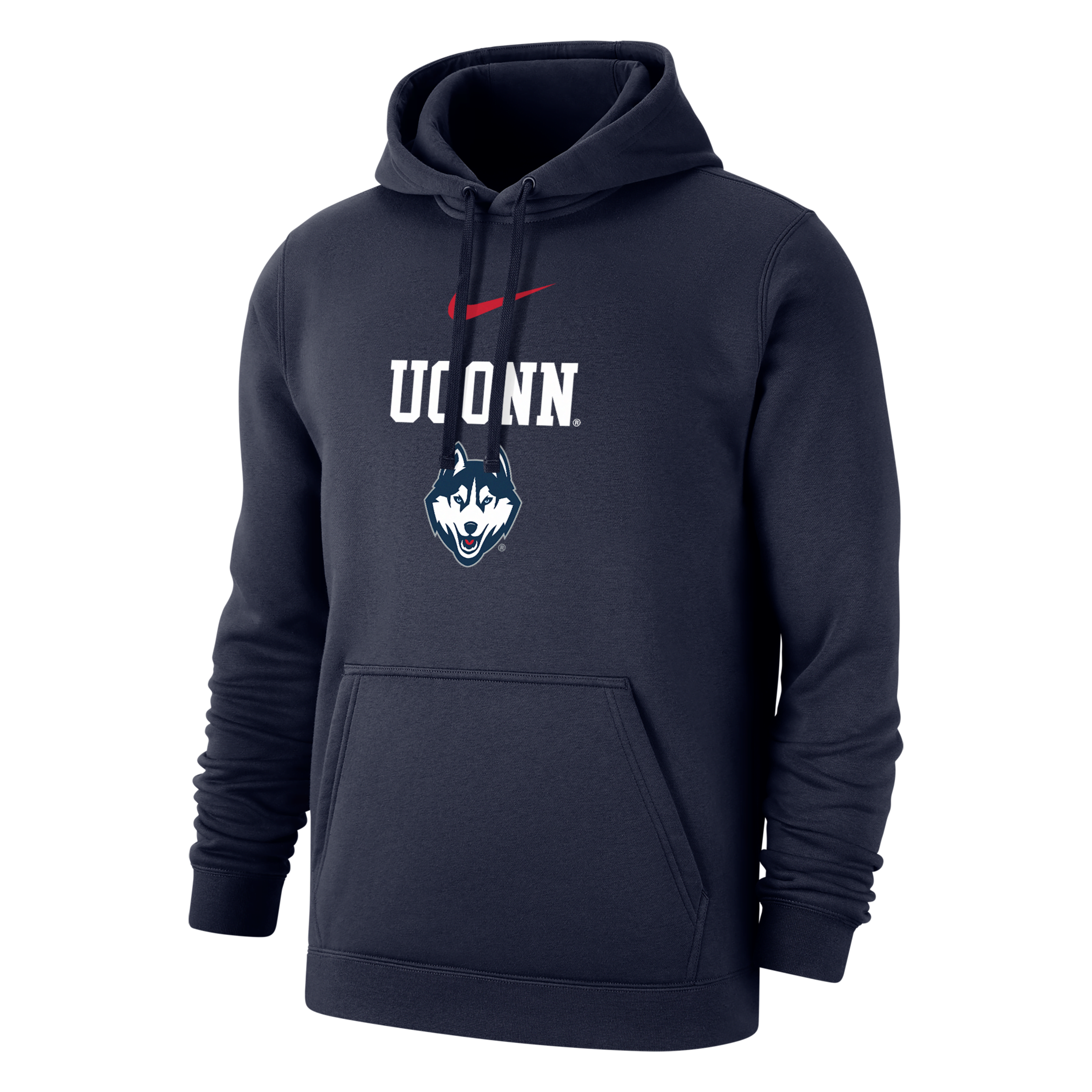 Nike Uconn Club Fleece  Men's College Hoodie In Black