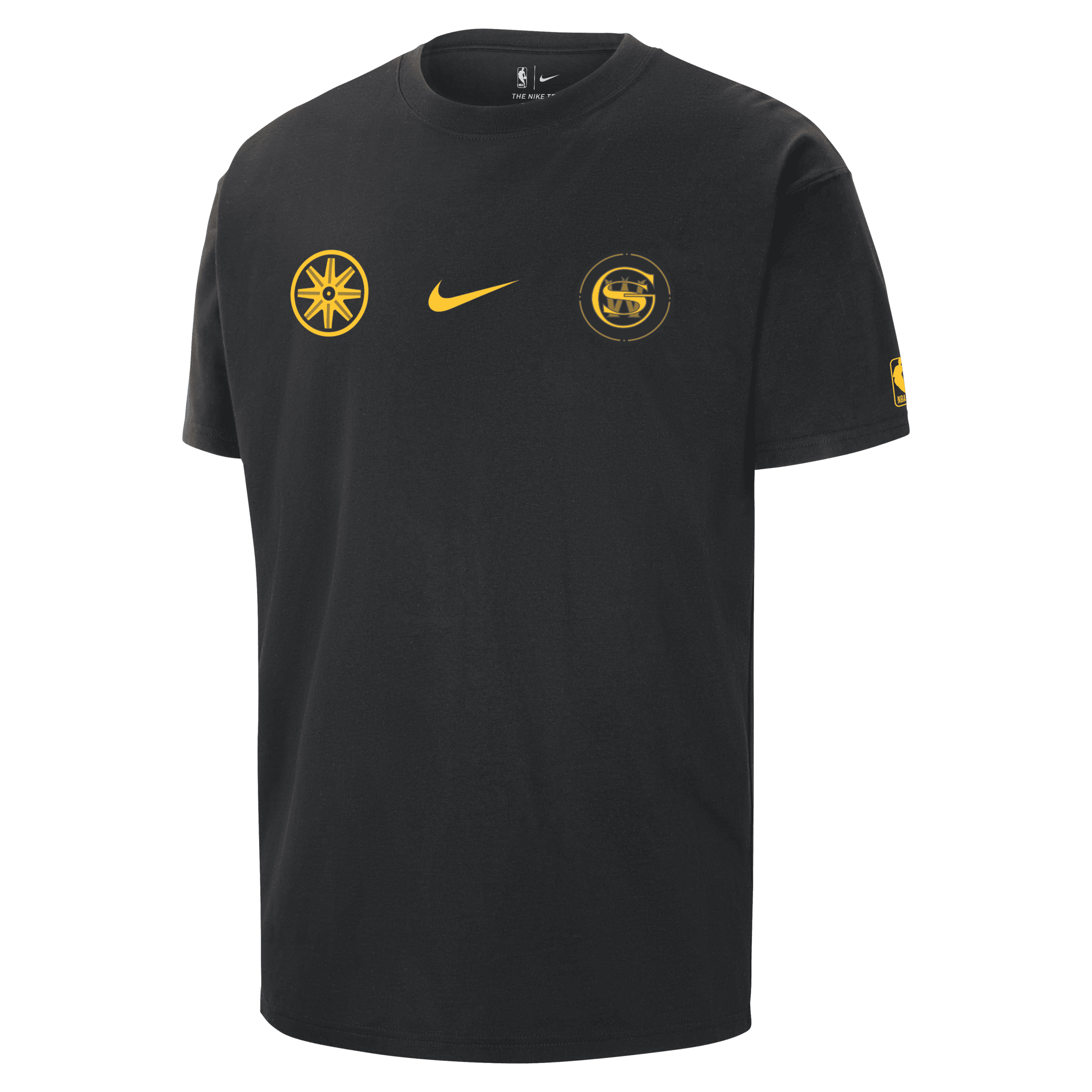 Shop Nike Golden State Warriors 2023/24 City Edition  Men's Nba Courtside Max90 T-shirt In Black