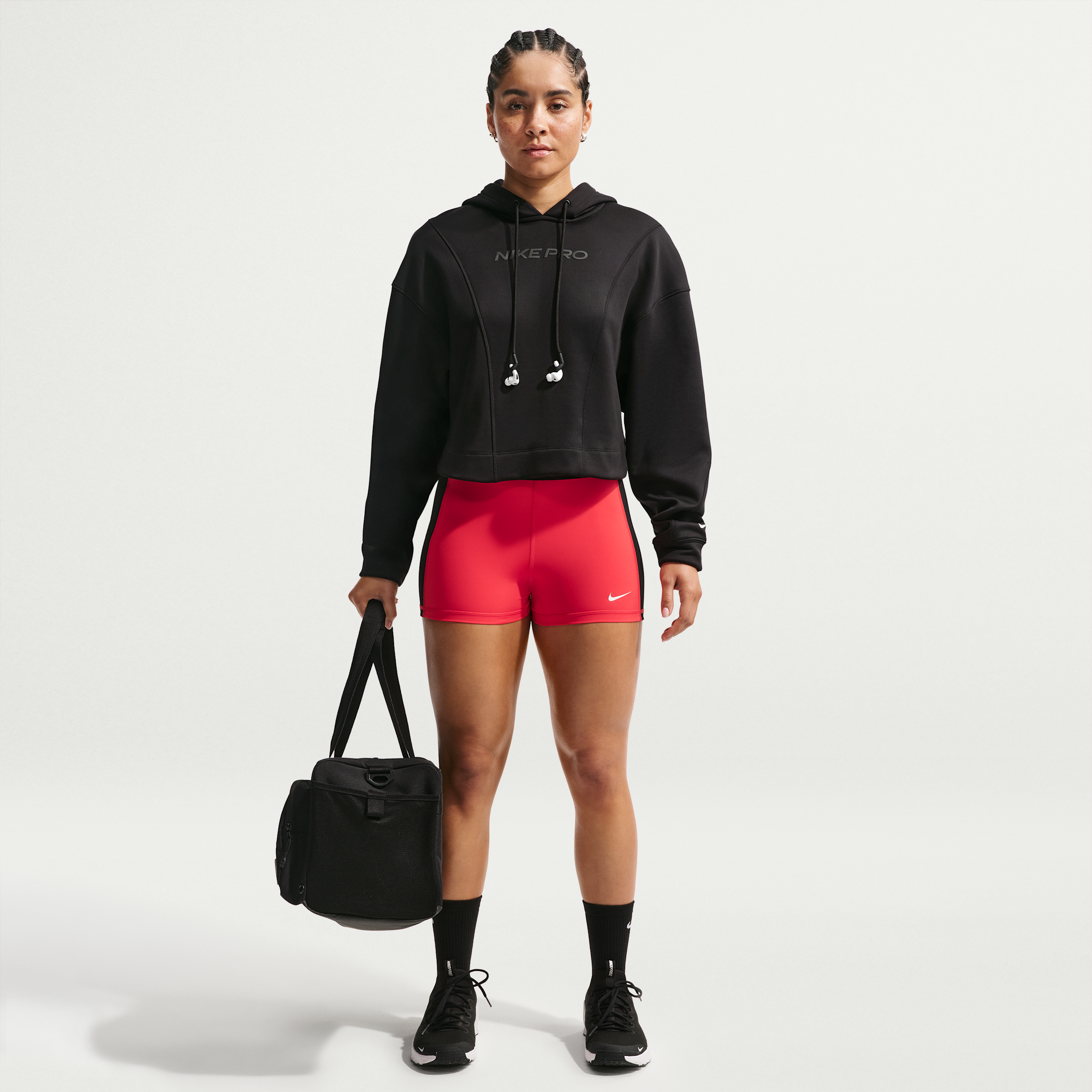 Women's Nike Pro Sculpt Dri-FIT High-Waisted 5" Biker Shorts in Red | IR1910-696