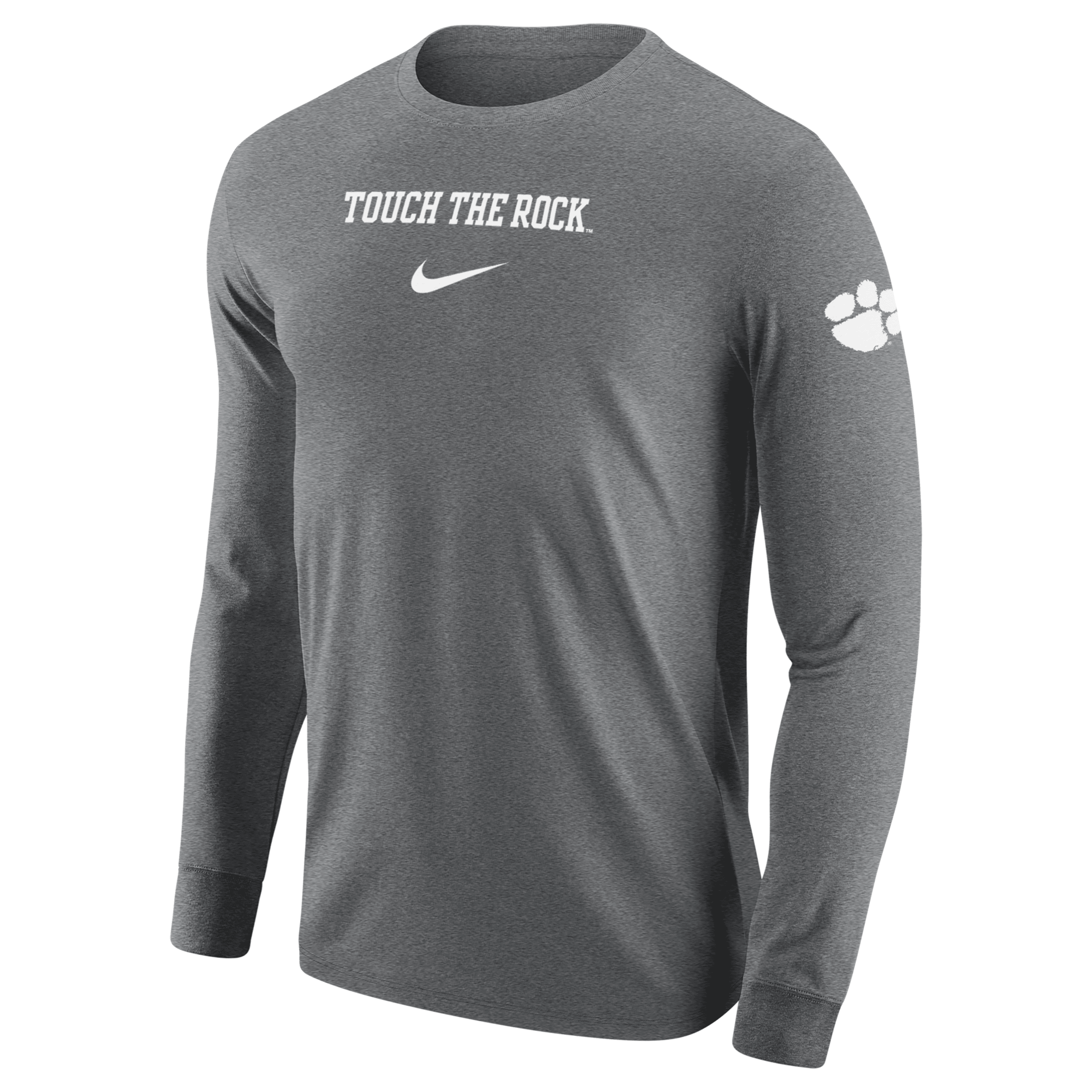 Shop Nike Clemson  Men's College Long-sleeve T-shirt In Grey