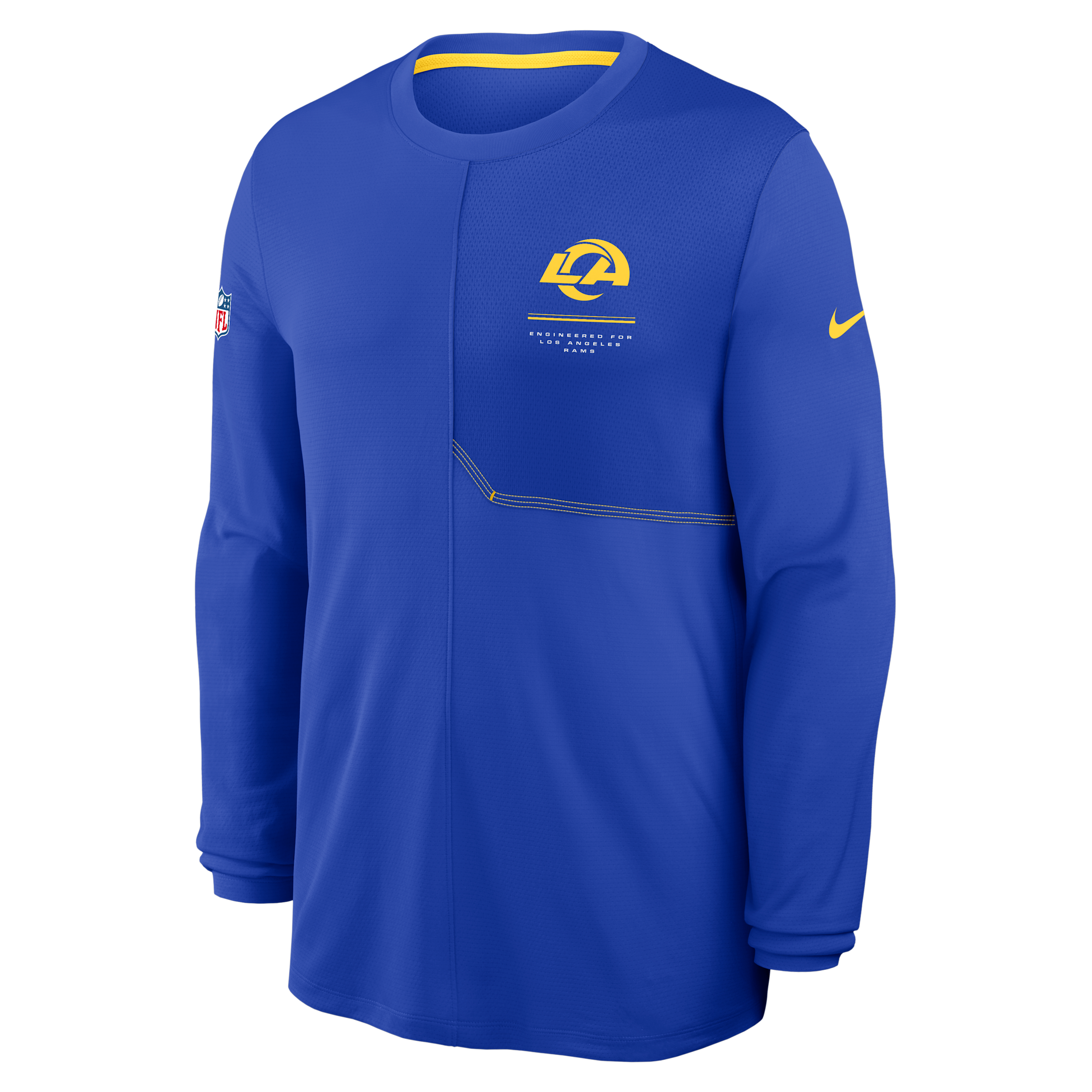Los Angeles Rams Sideline Coach Nike Men's Dri-FIT NFL Long-Sleeve Top in Blue | 03B1945Z9X-B8B