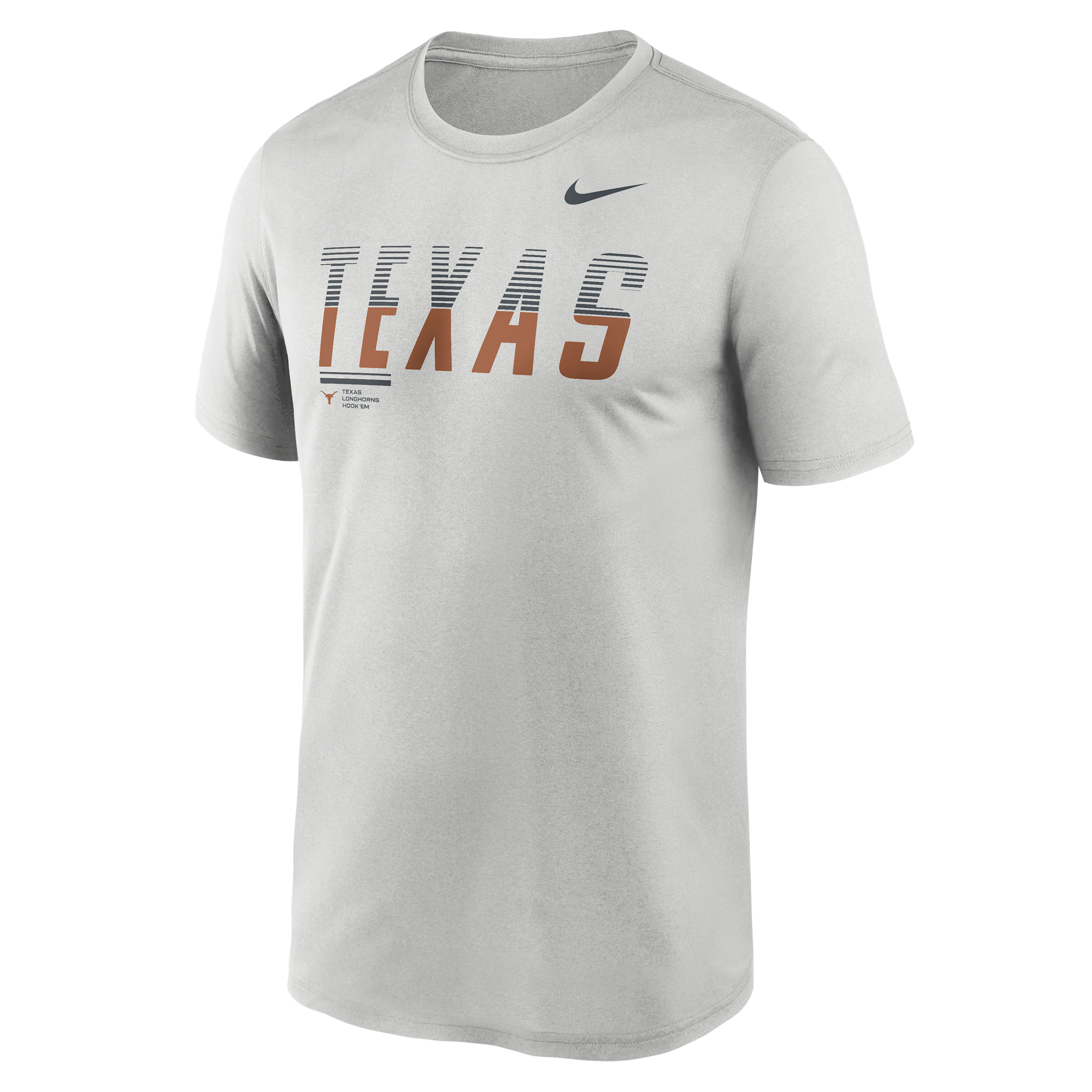 Texas Sideline Legend Nike Men's Dri-FIT College T-Shirt in Grey | 02TI0BBTXE-7SB
