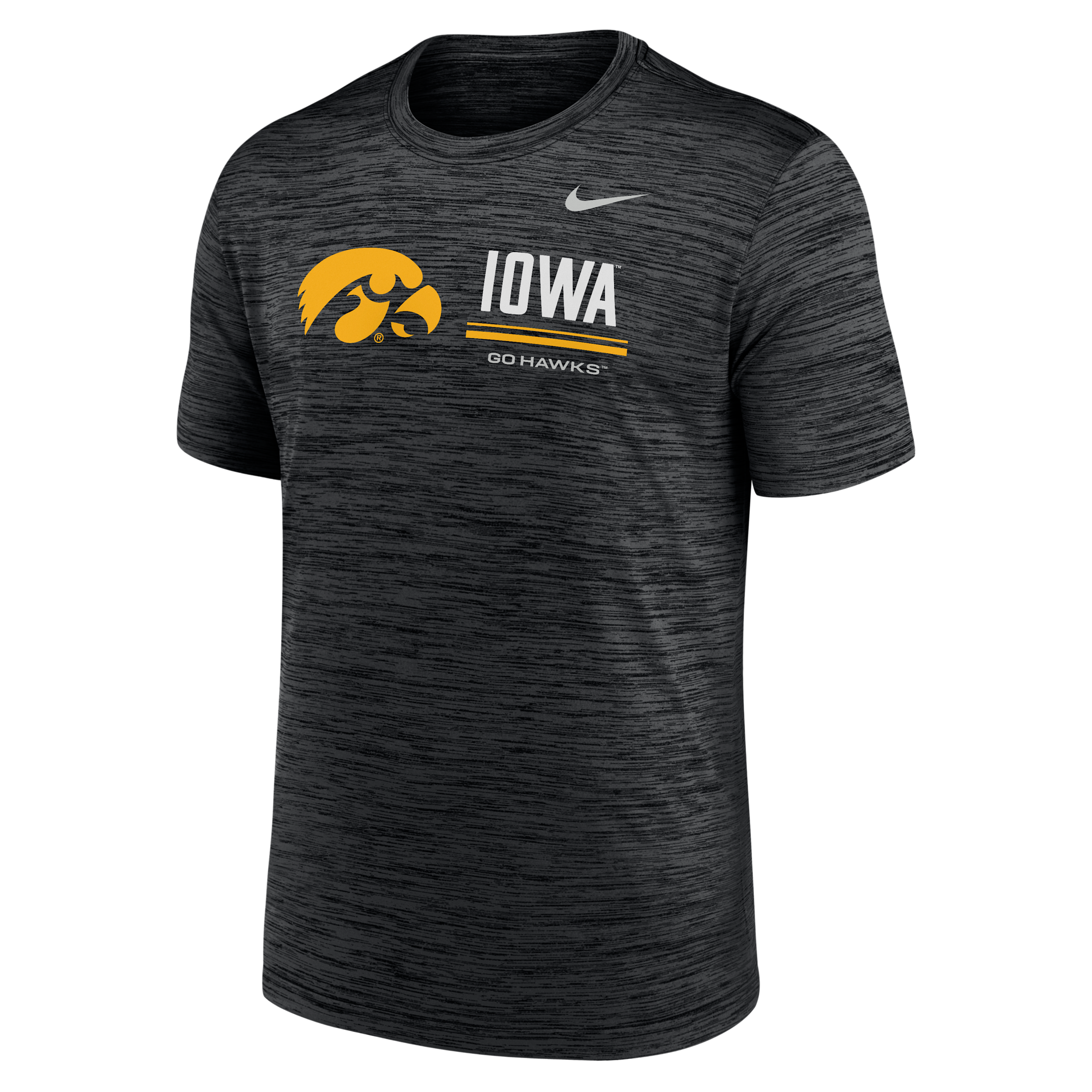 Iowa Sideline Velocity Nike Men's Dri-FIT College T-Shirt in Black | 02ER00AIA-PCW