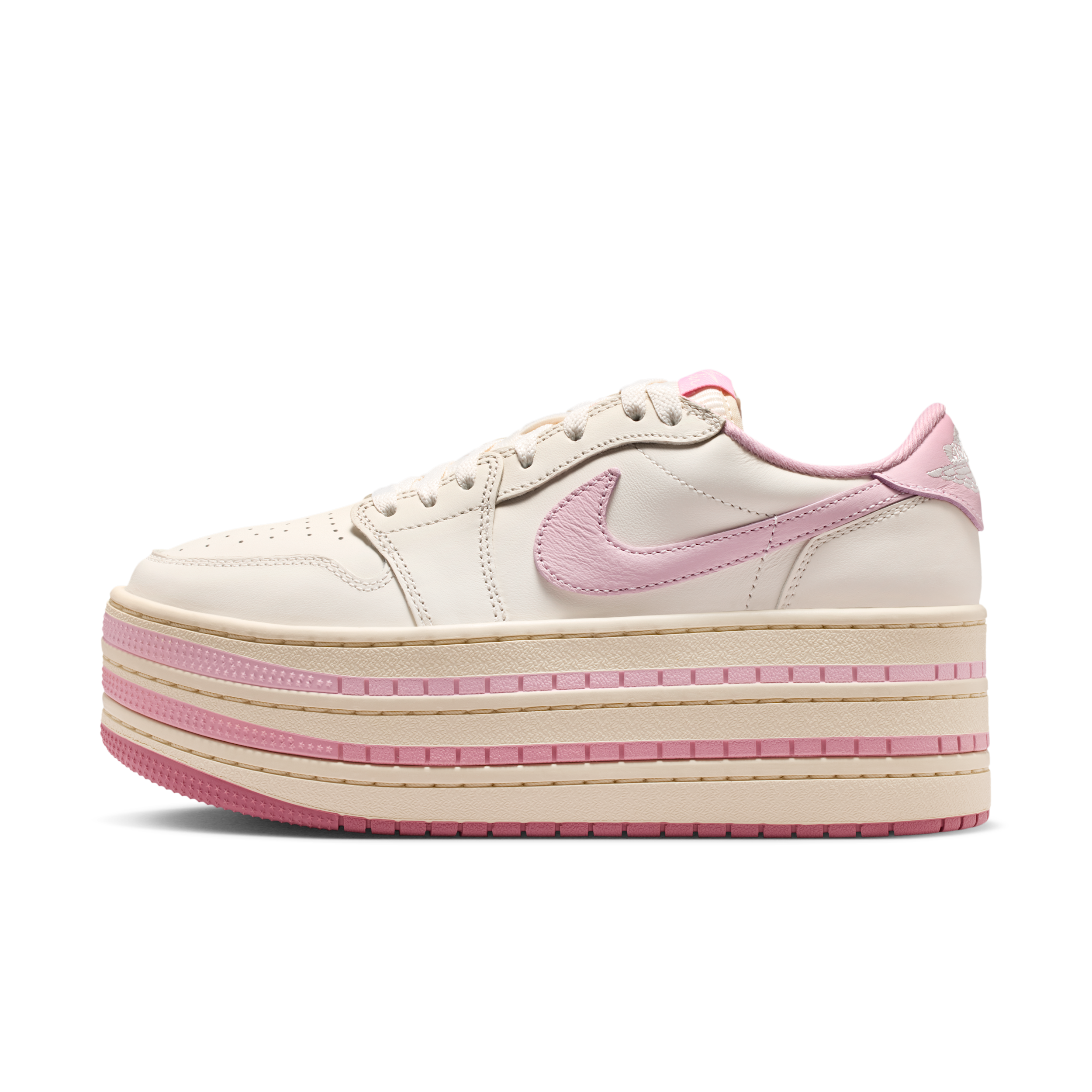 Air Jordan 1 Triple Stack Women's Shoes, M9.5/W11, Pale Ivory/Iced Carmine-Muslin