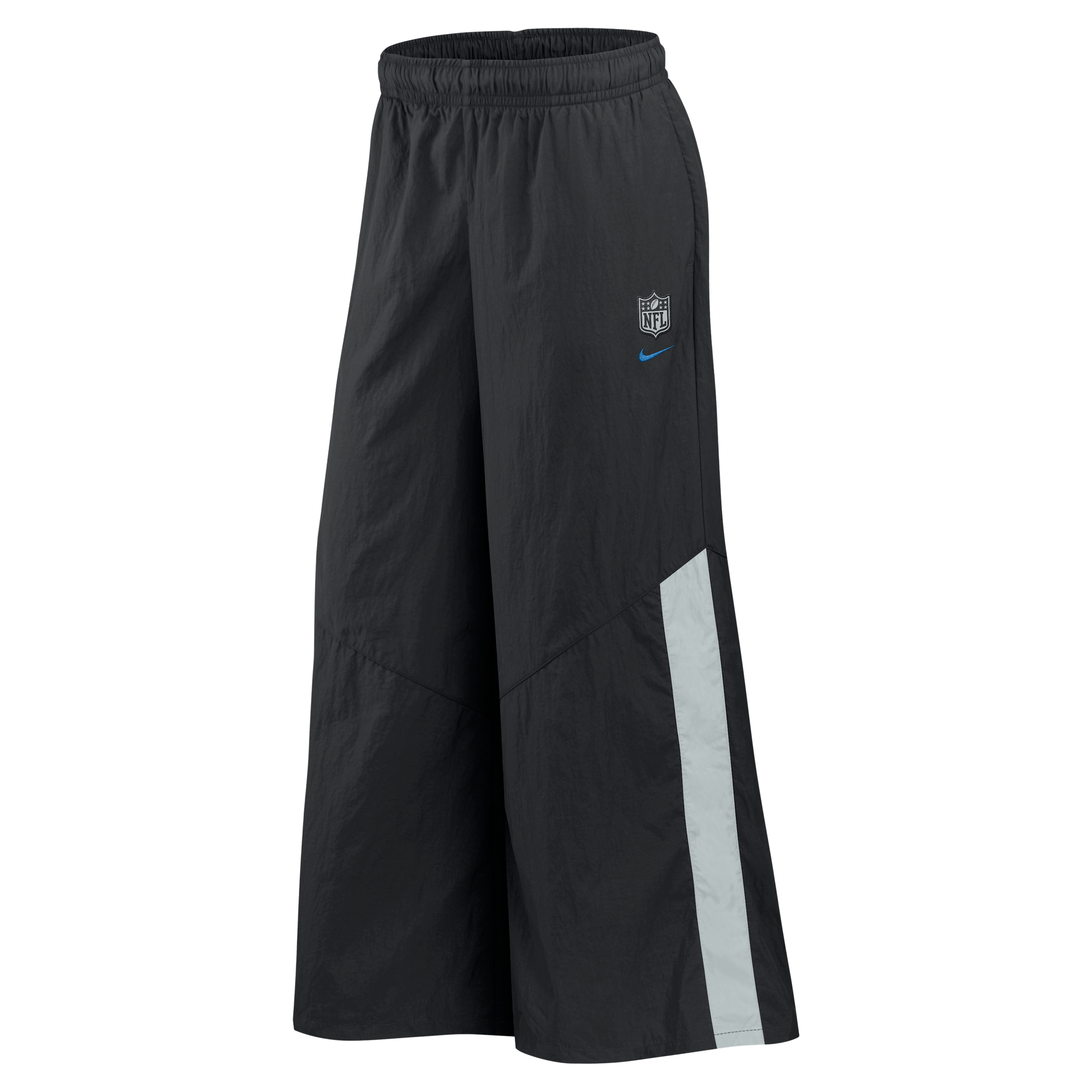 Detroit Lions Rivalries Collection Wide-Leg Nike Women's NFL Mid-Rise Woven Pants in Black | 06AF056Y9J-FEN