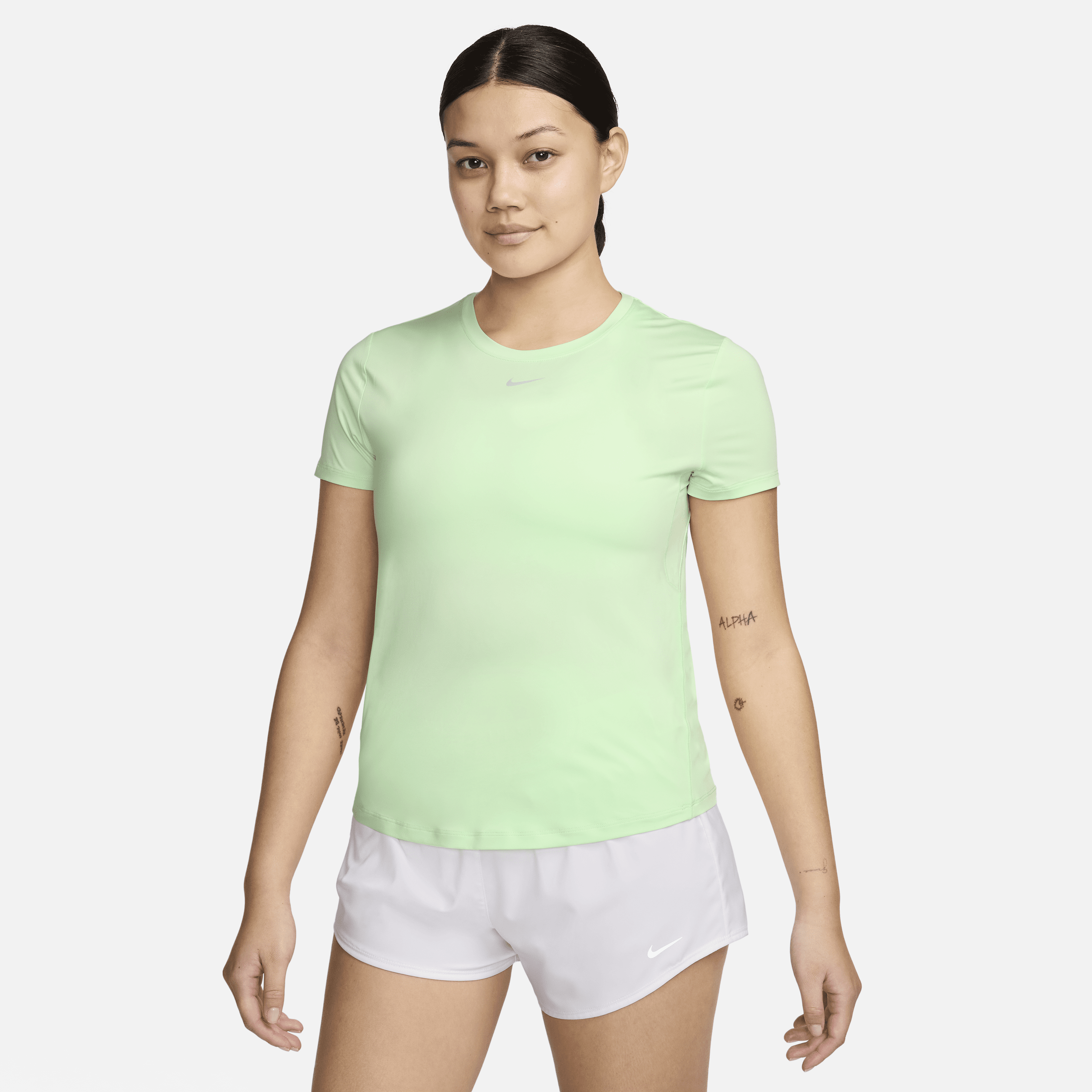 Shop Nike Women's One Classic Dri-fit Short-sleeve Top In Green