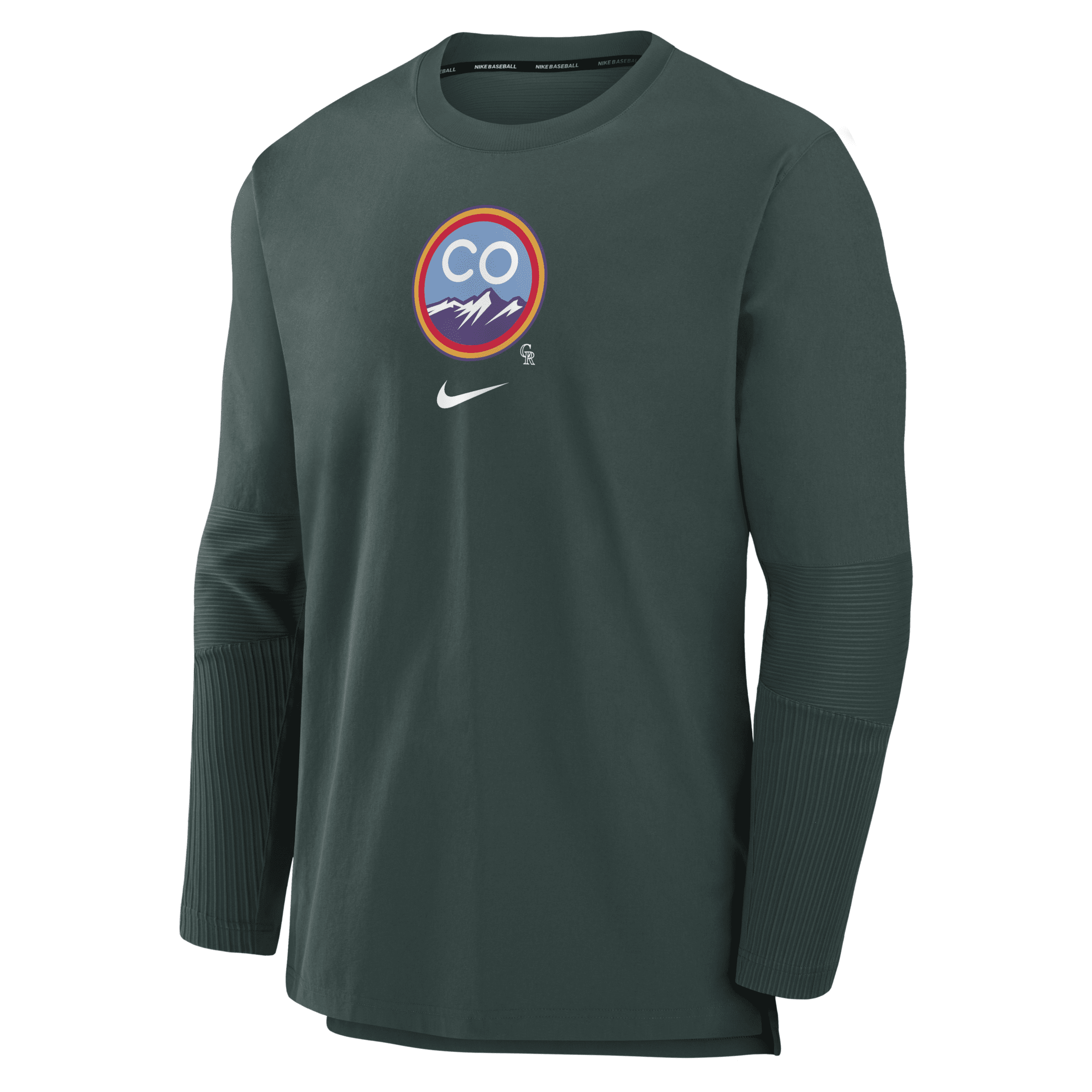 Shop Nike Colorado Rockies Authentic Collection City Connect Player  Men's Dri-fit Mlb Pullover Jacket In Green