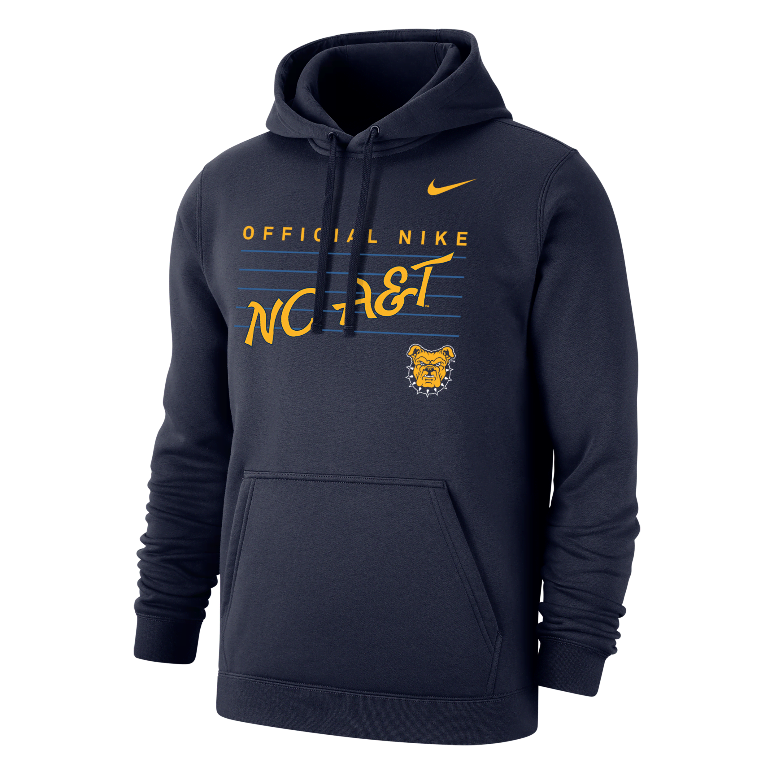 Nike Men's College Club Fleece (north Carolina A&t State) Hoodie In Blue