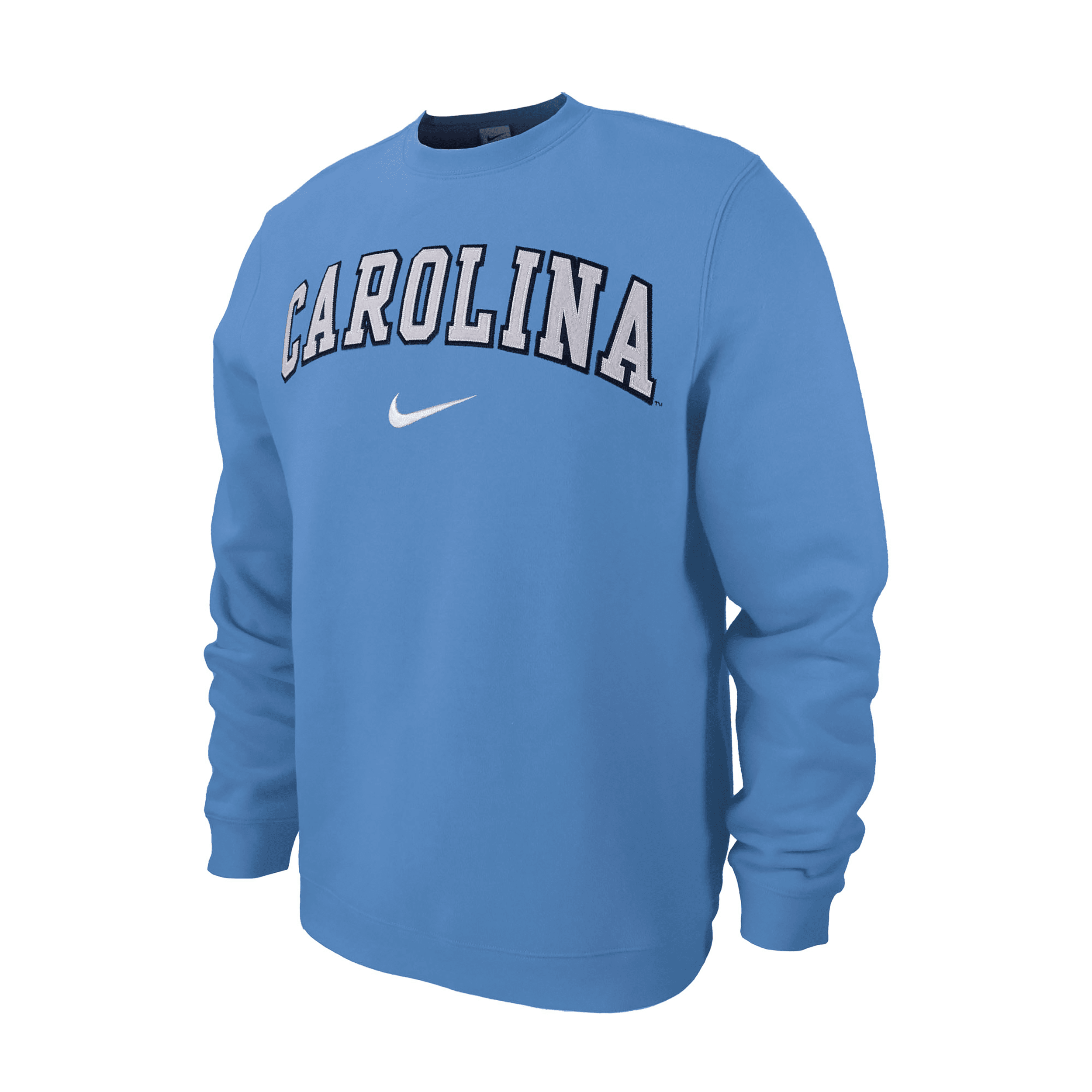 Nike Unc Club Fleece  Men's College Crew-neck Sweatshirt In Blue