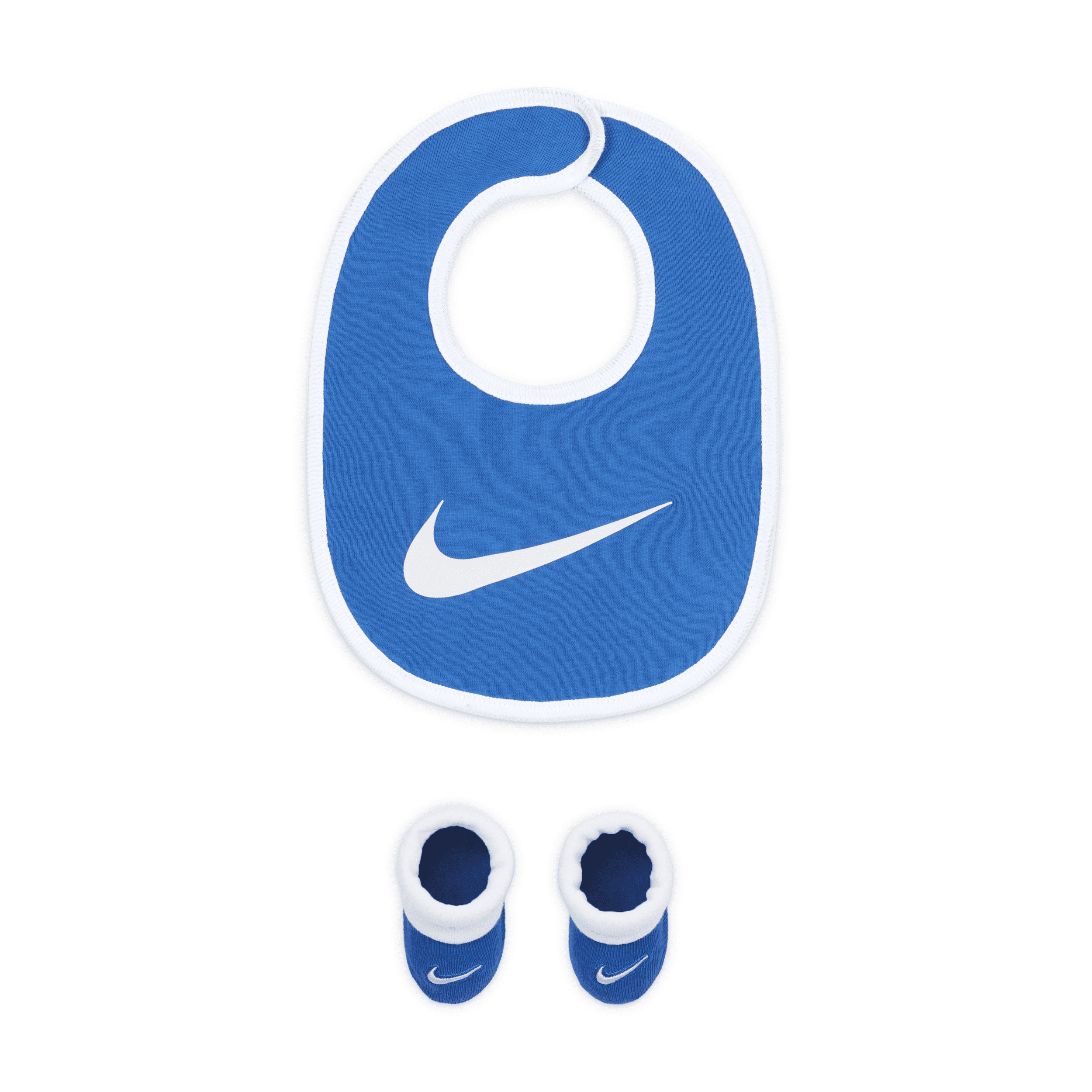 Nike Baby (0-6m) Bib And Booties Set In Blue