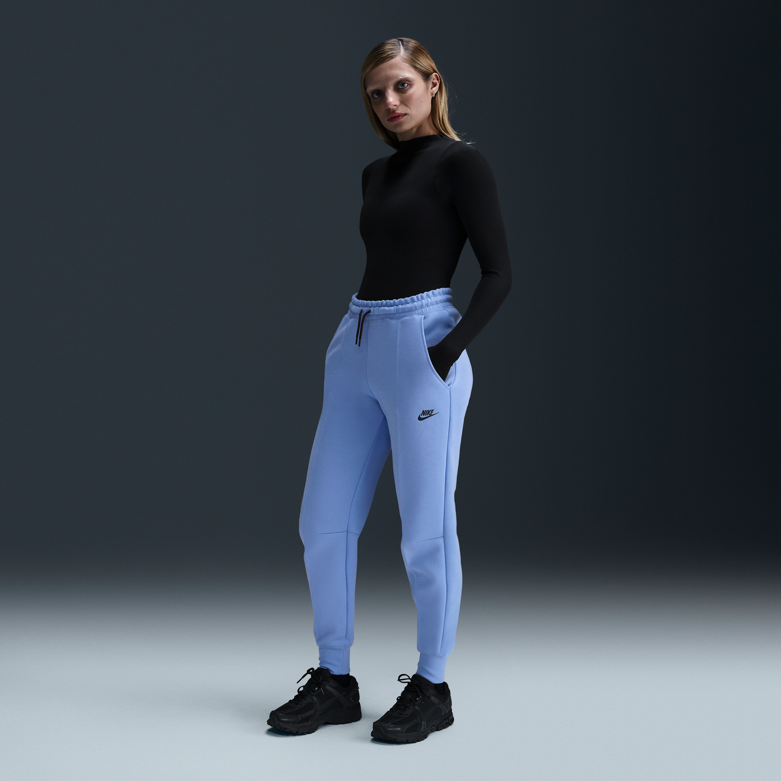NIKE WOMEN'S SPORTSWEAR TECH FLEECE MID-RISE JOGGER PANTS 1015616532