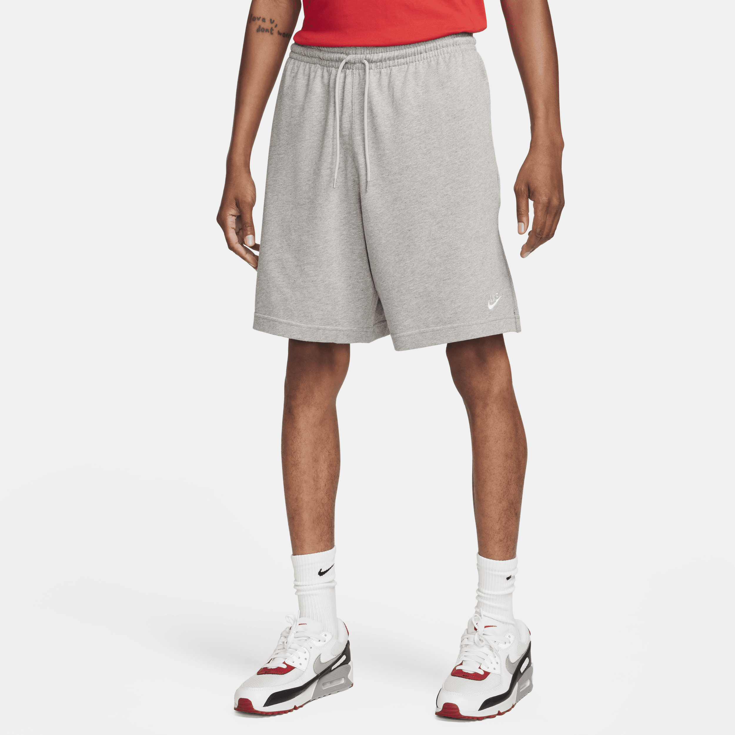 Nike Men's Club Knit Shorts In Grey