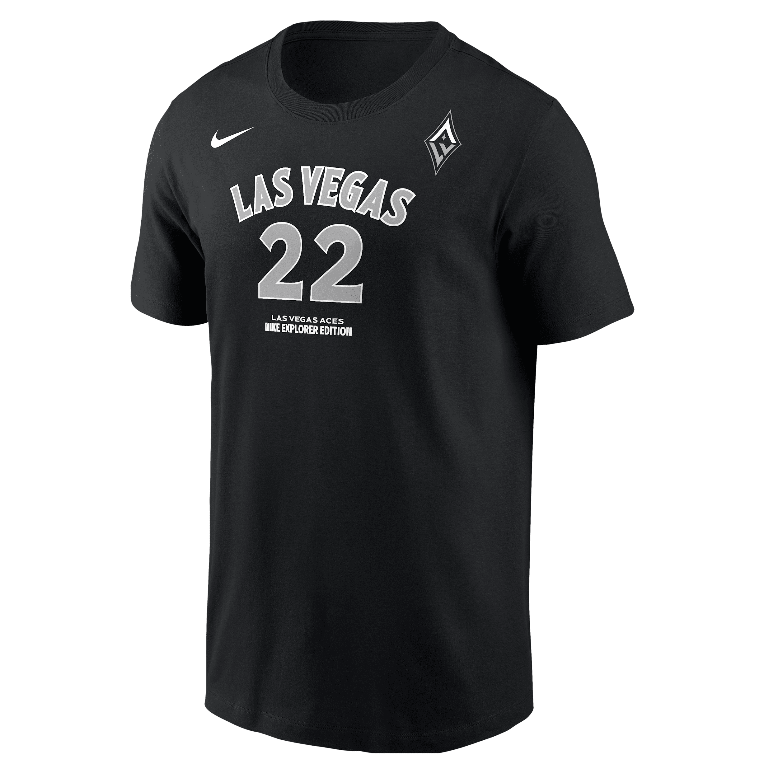 Nike A'ja Wilson Las Vegas Aces Men's Wnba T-shirt In Black