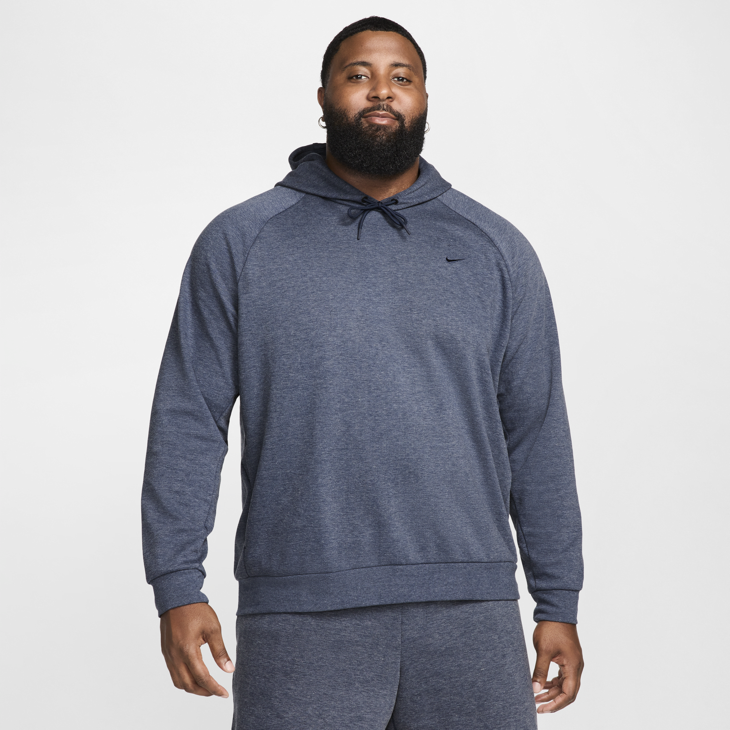 Nike Men's Primary Fleece Dri-fit Uv Pullover Performance Hoodie In Blue