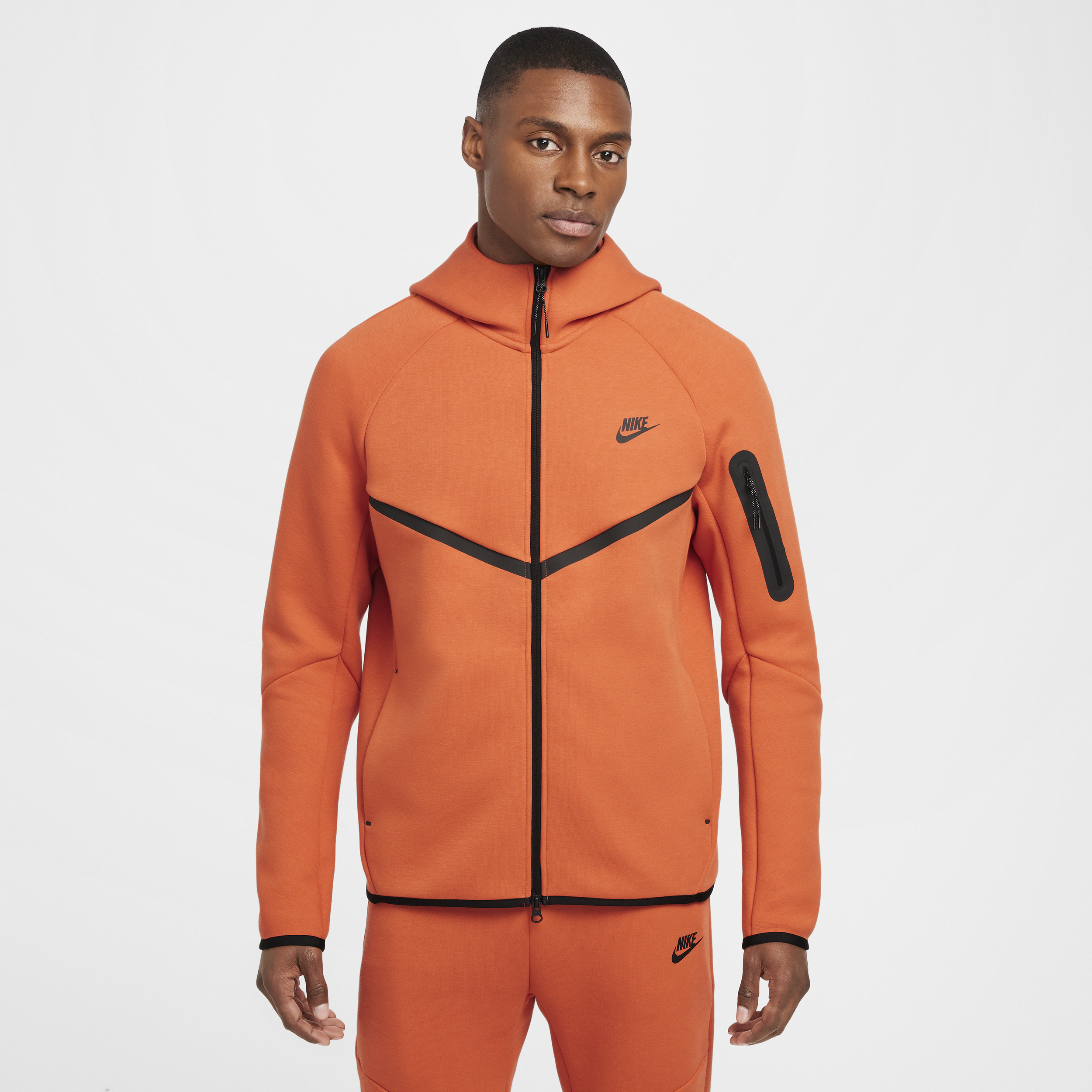 Nike Men's Tech Full-Zip Windrunner Hoodie in Orange | HV0949-846