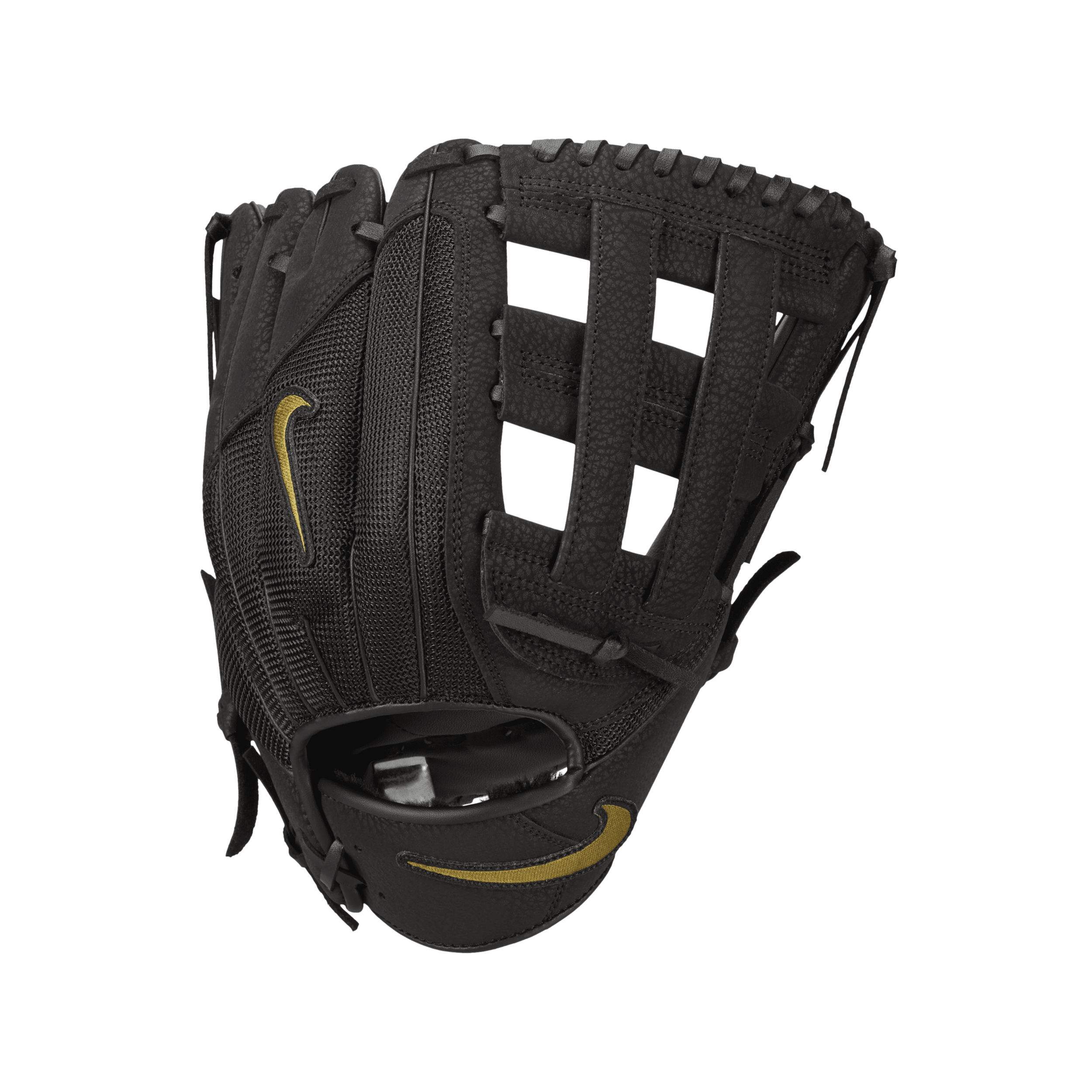 Nike Force Edge Right-Handed Throw H-Web Fielding Mitt in Black | N1000295-049