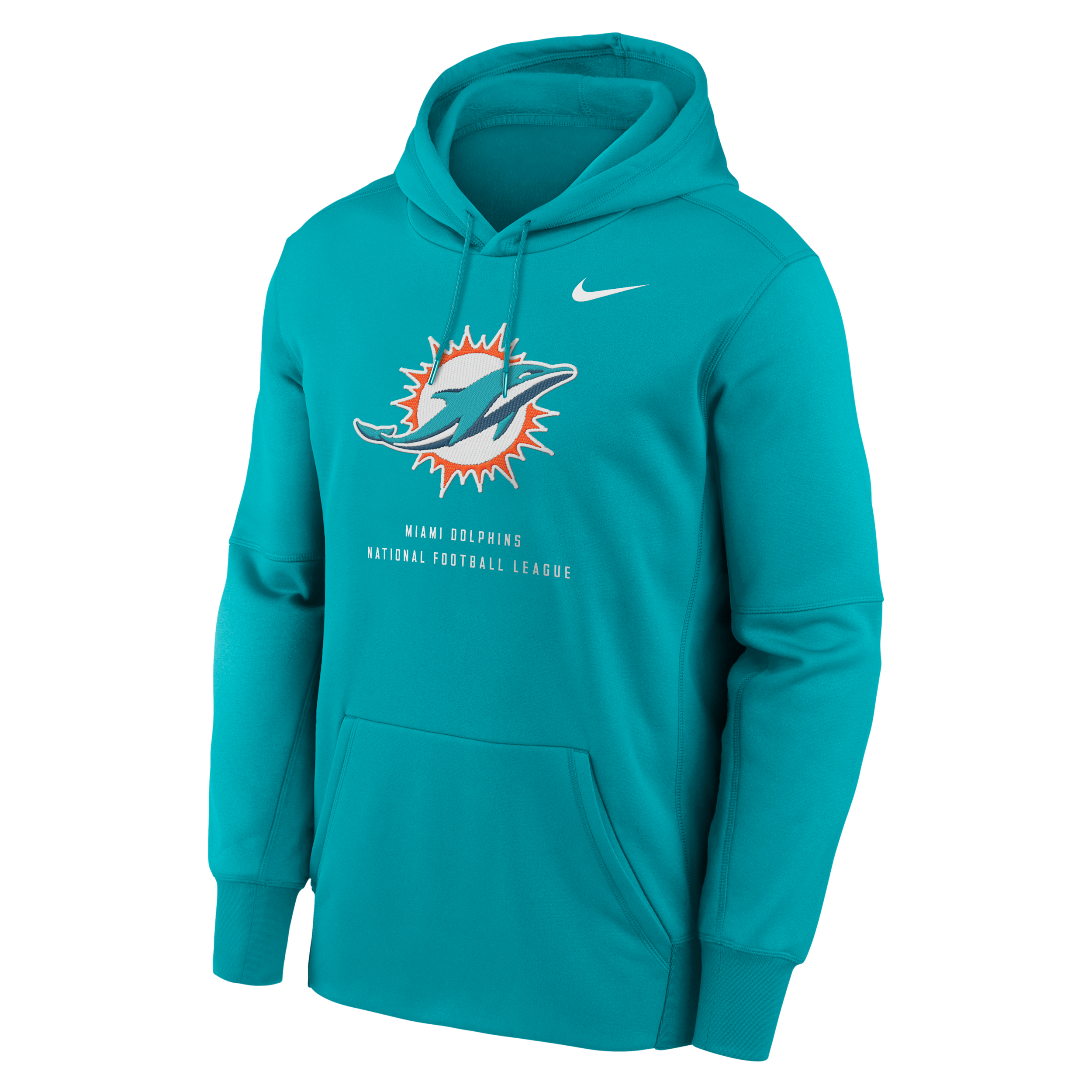 Men's Miami Dolphins Nike Therma NFL Pullover Hoodie in Green | NKAQ3GT9P-R7Q