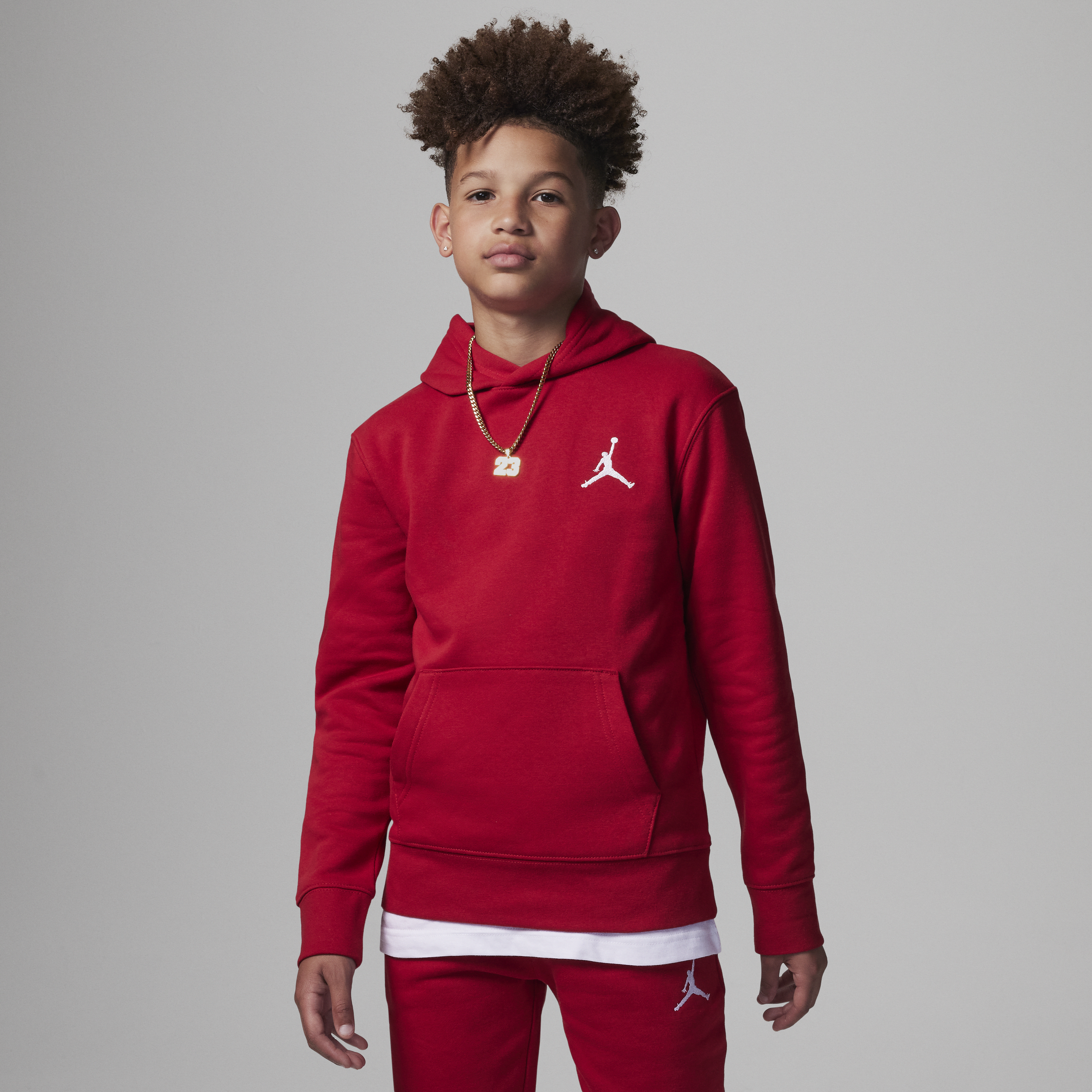 JORDAN MJ ESSENTIALS BIG KIDS' PULLOVER HOODIE,1014410796