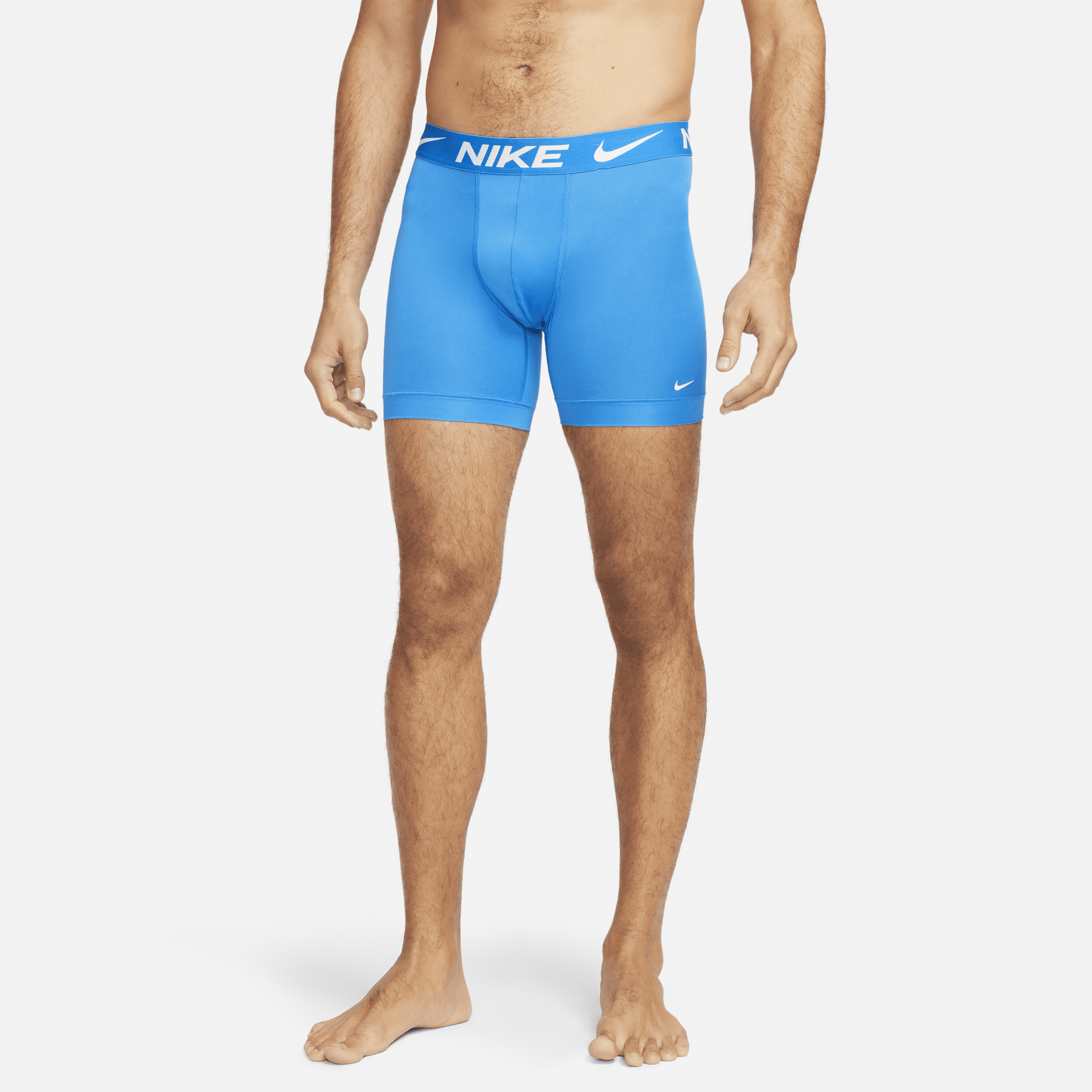 Shop Nike Men's Dri-fit Essential Micro Boxer Briefs (3-pack) In Blue