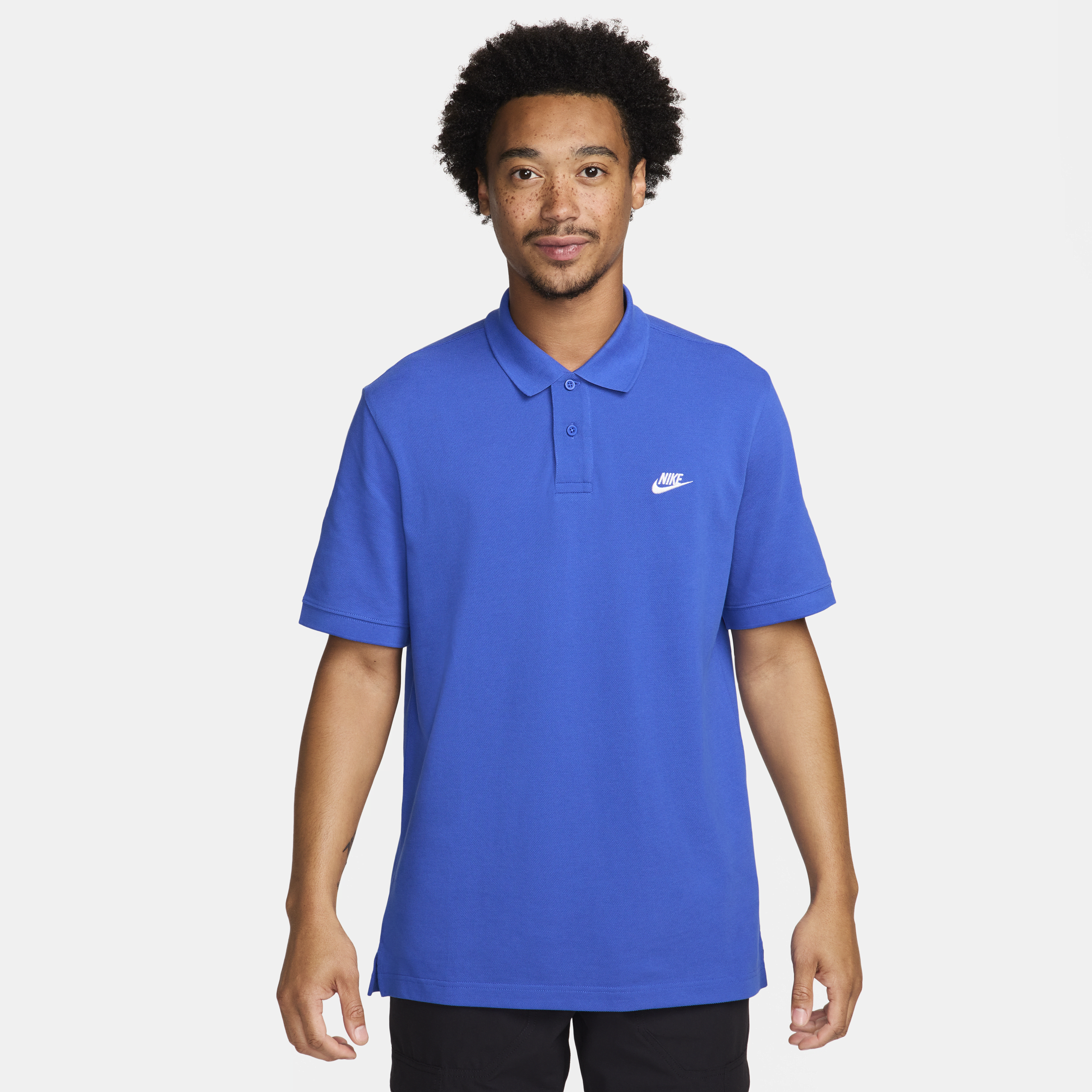Shop Nike Men's Club Short-sleeve Polo In Blue