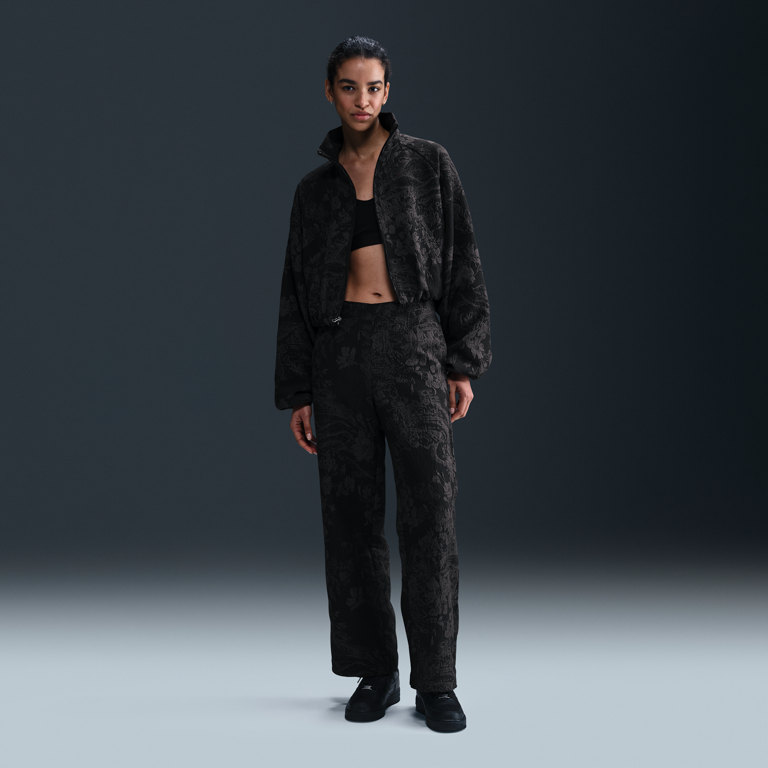 Nike Sportswear Collection Jacquard Track Pants In Black