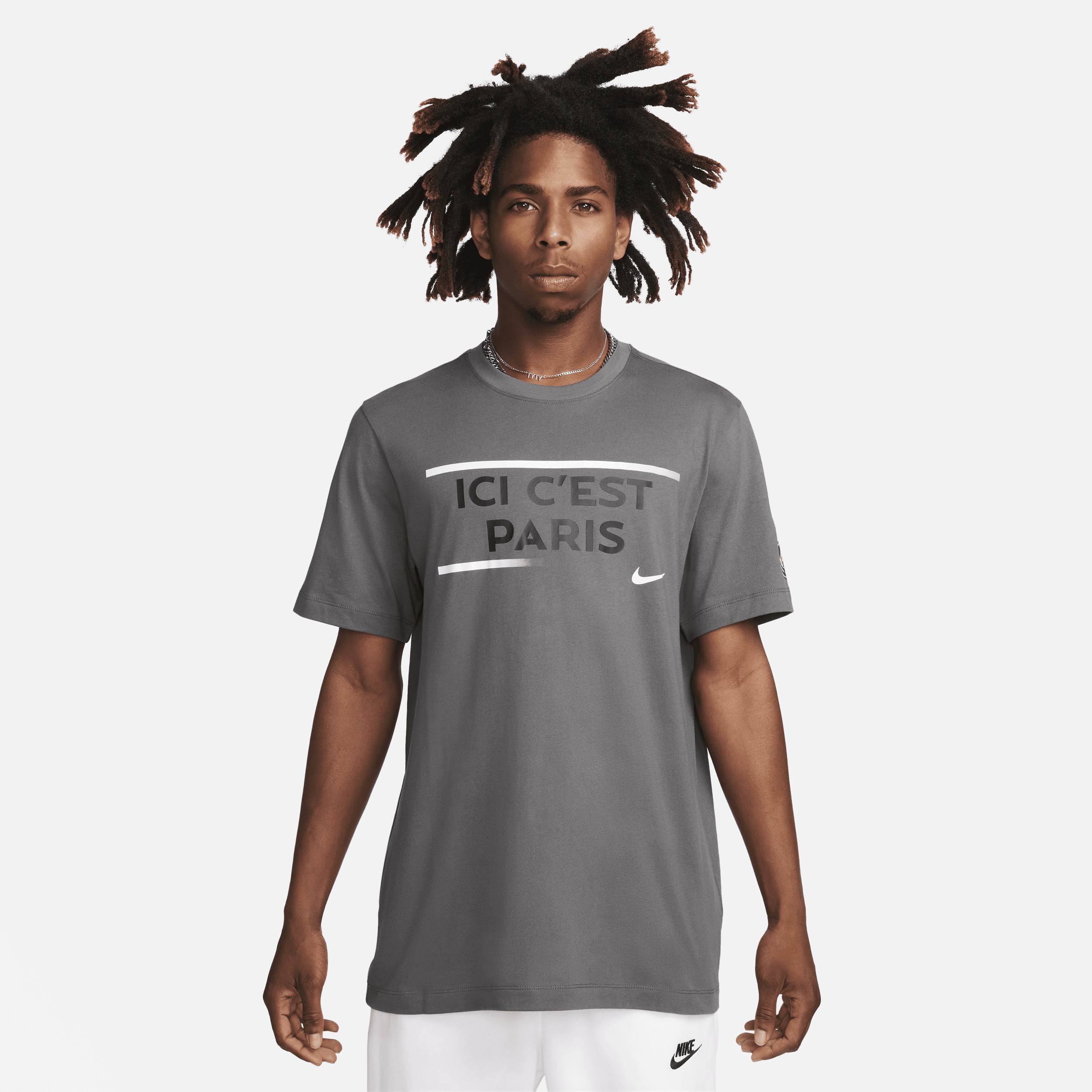 Shop Nike Paris Saint-germain  Men's T-shirt In Grey