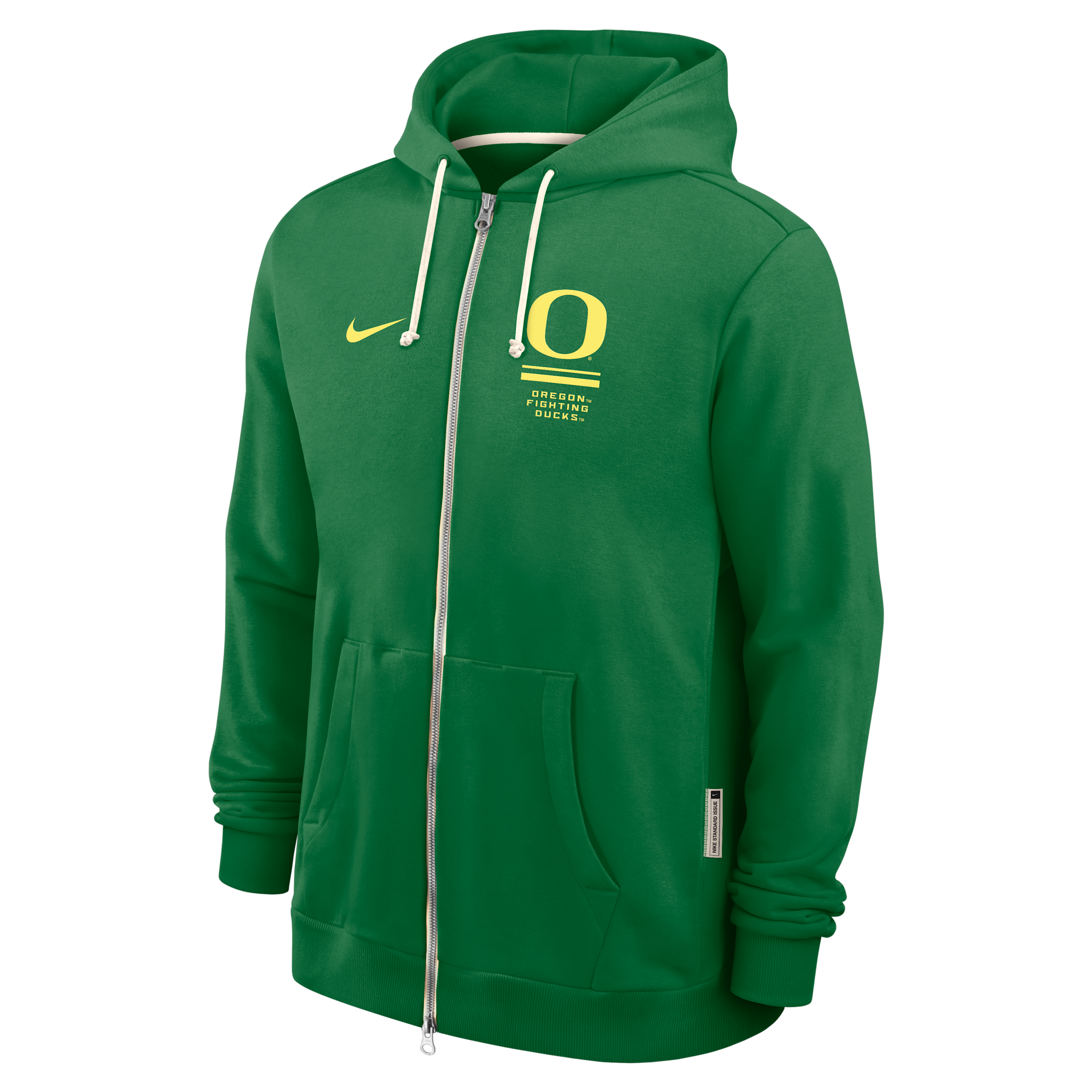 Oregon Sideline Standard Issue Nike Men's Dri-FIT College Full-Zip Hoodie in Green | 03AV30DUON-1FA