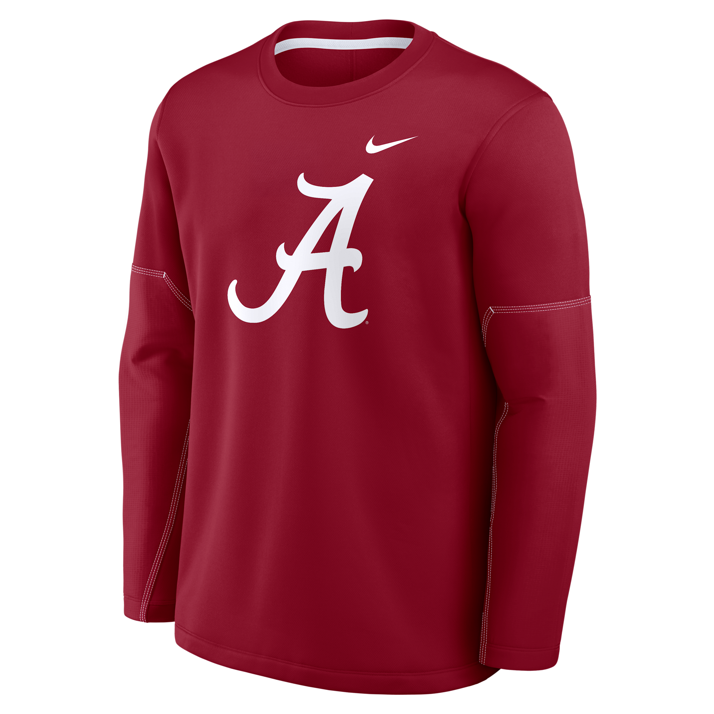 Alabama Sideline Coaches Nike Men's Therma-FIT College Long-Sleeve T-Shirt in Red | 03BR99MIABN-6P4