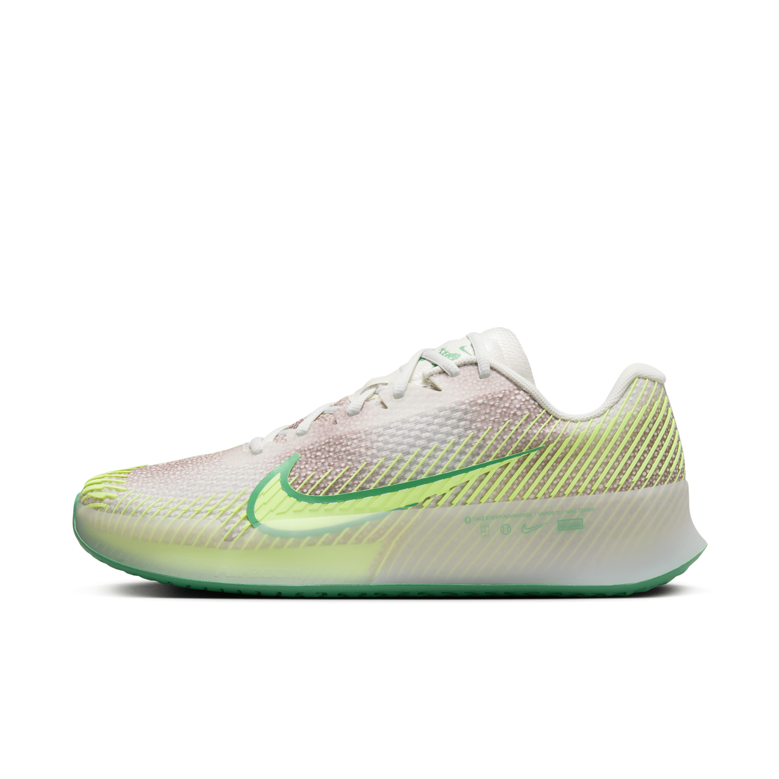 Nike Men's Court Air Zoom Vapor 11 Premium Hard Court Tennis Shoes In Grey