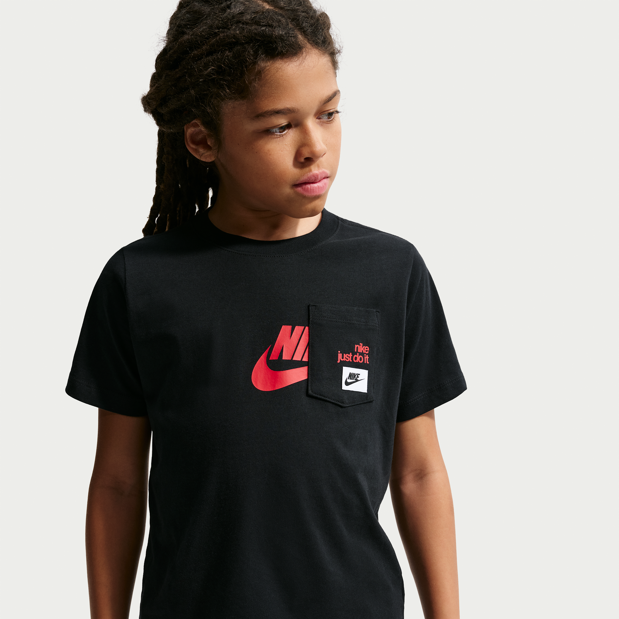 Nike Sportswear Big Kids' T-Shirt in Black | IO2030-010
