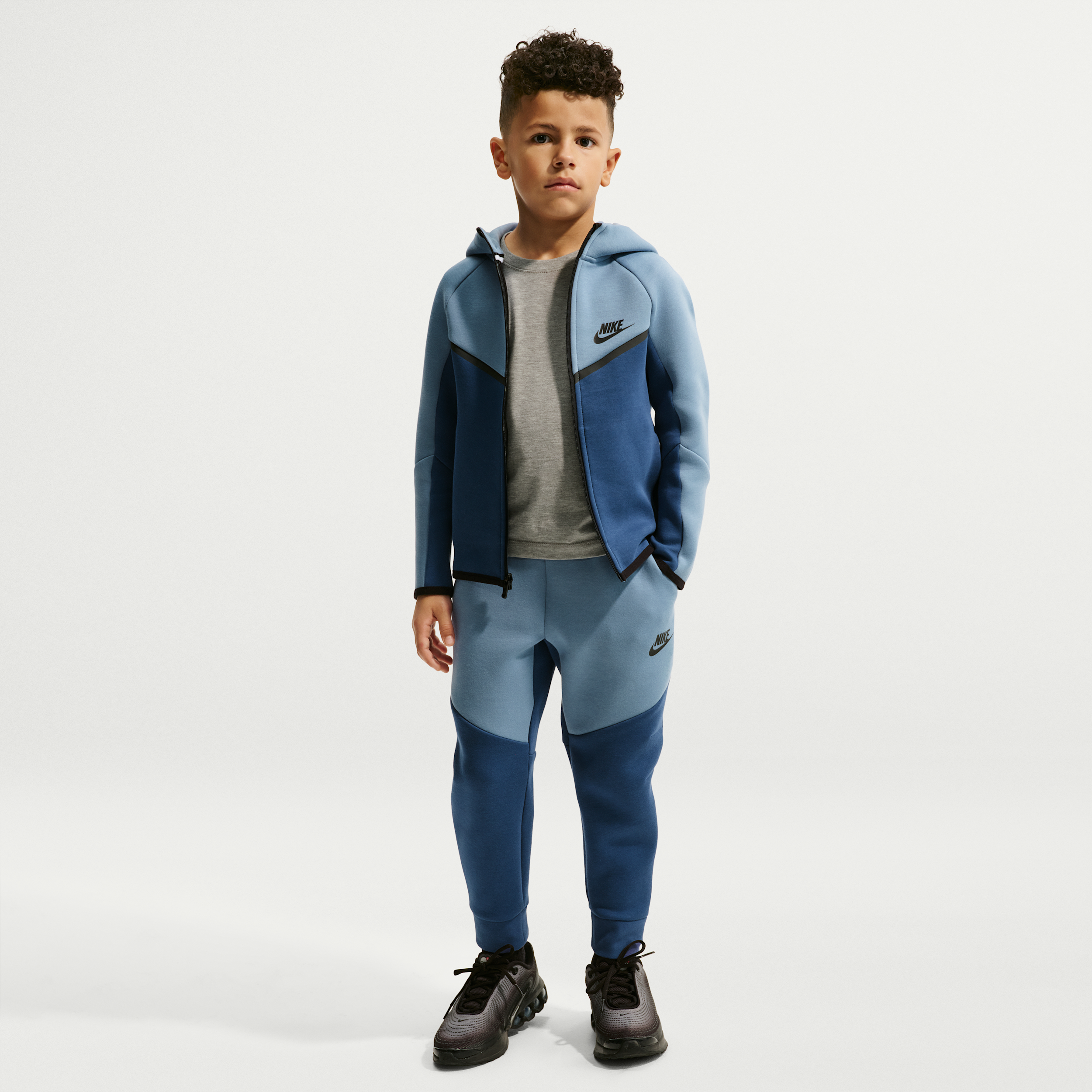 Boys Preschool Nike Psb Tech Fleece Full Zip Set - Boys' Preschool Blue/Black Size 4