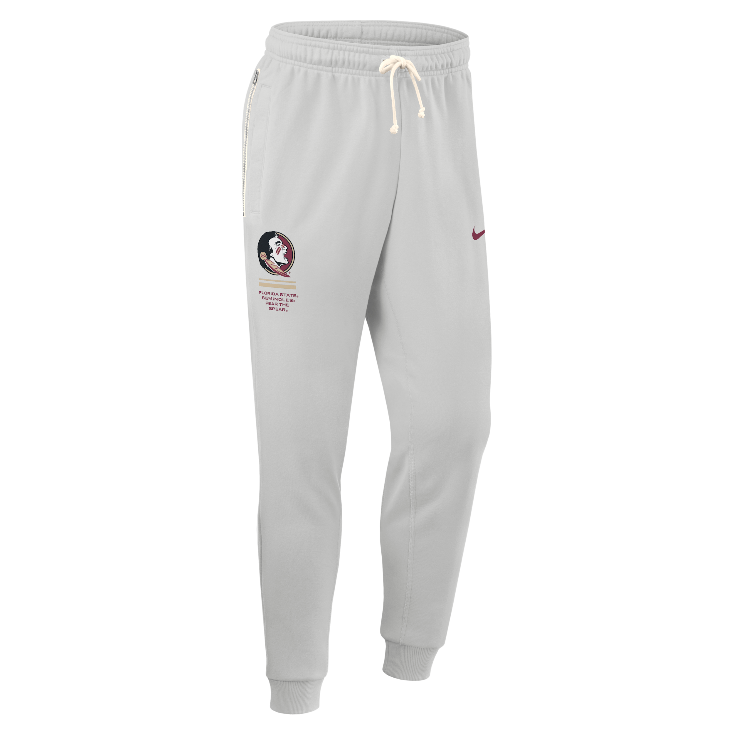 Florida State Sideline Standard Issue Nike Men's Dri-FIT College Taper Pants in Grey | 03B00BBFTN-WL2