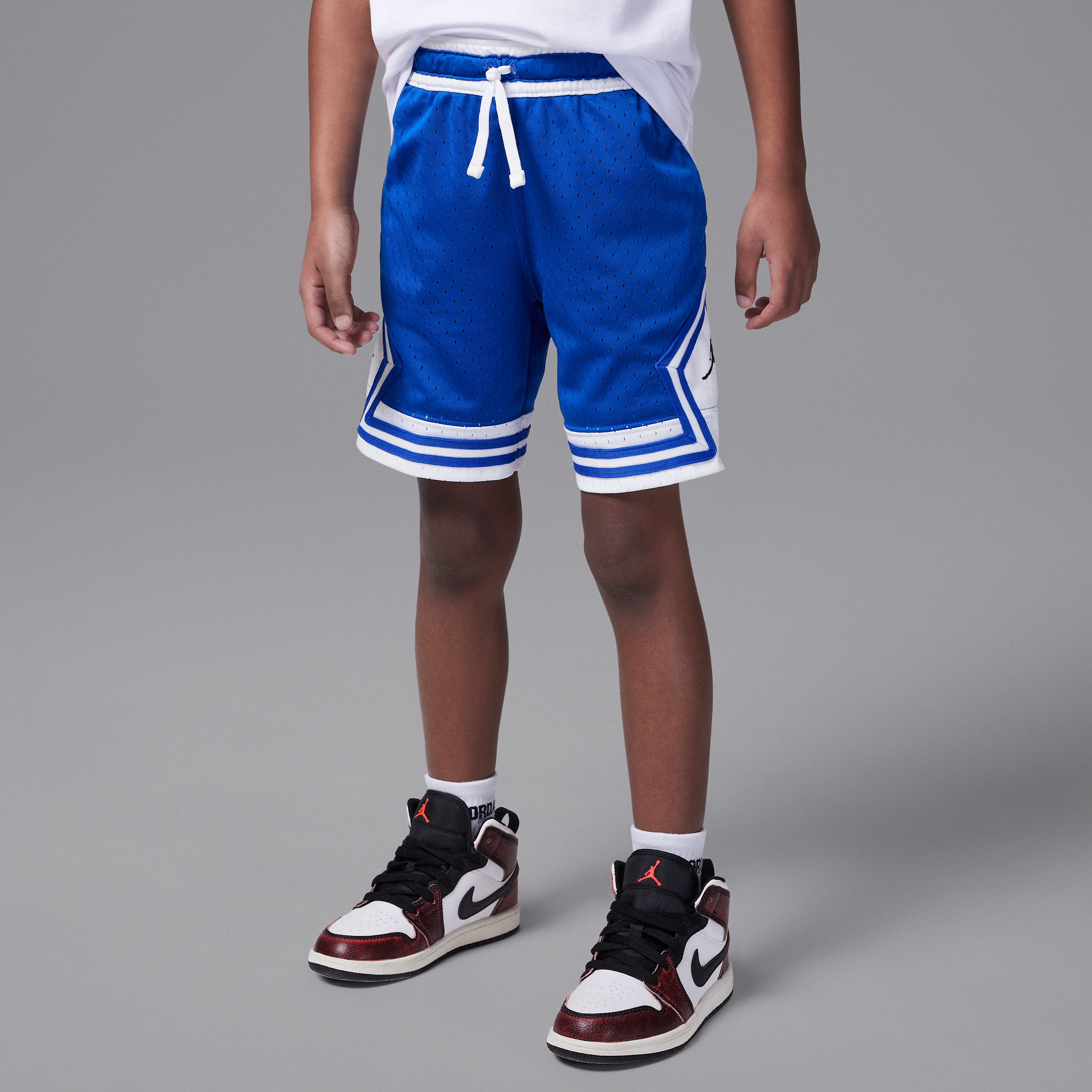 Jordan Dri-fit Sport Little Kids' Diamond Shorts In Blue