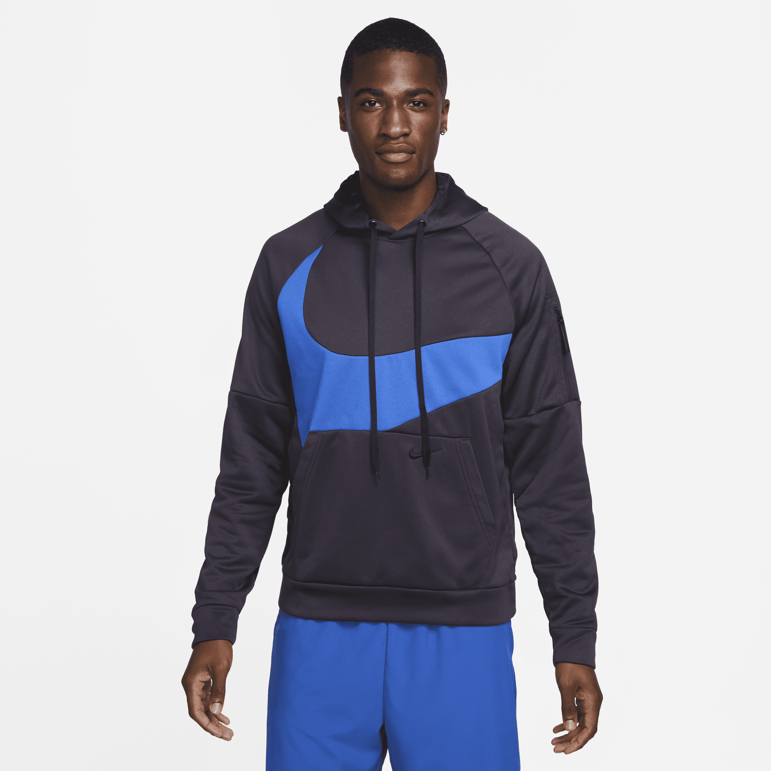 Nike Men's Therma-fit Pullover Fitness Hoodie In Purple