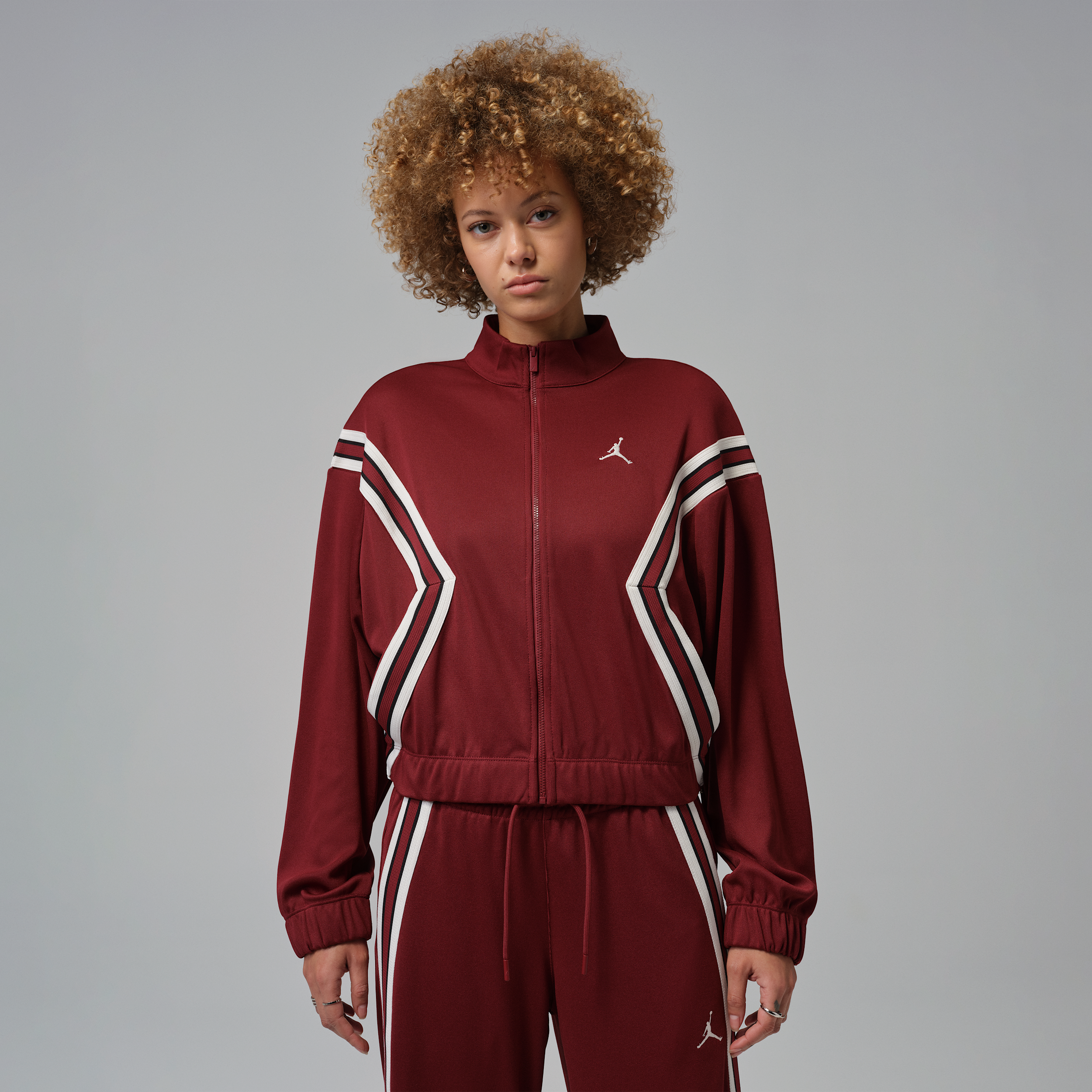 Women's Jordan Brooklyn Full-Zip Track Jacket in Red | HQ9215-677