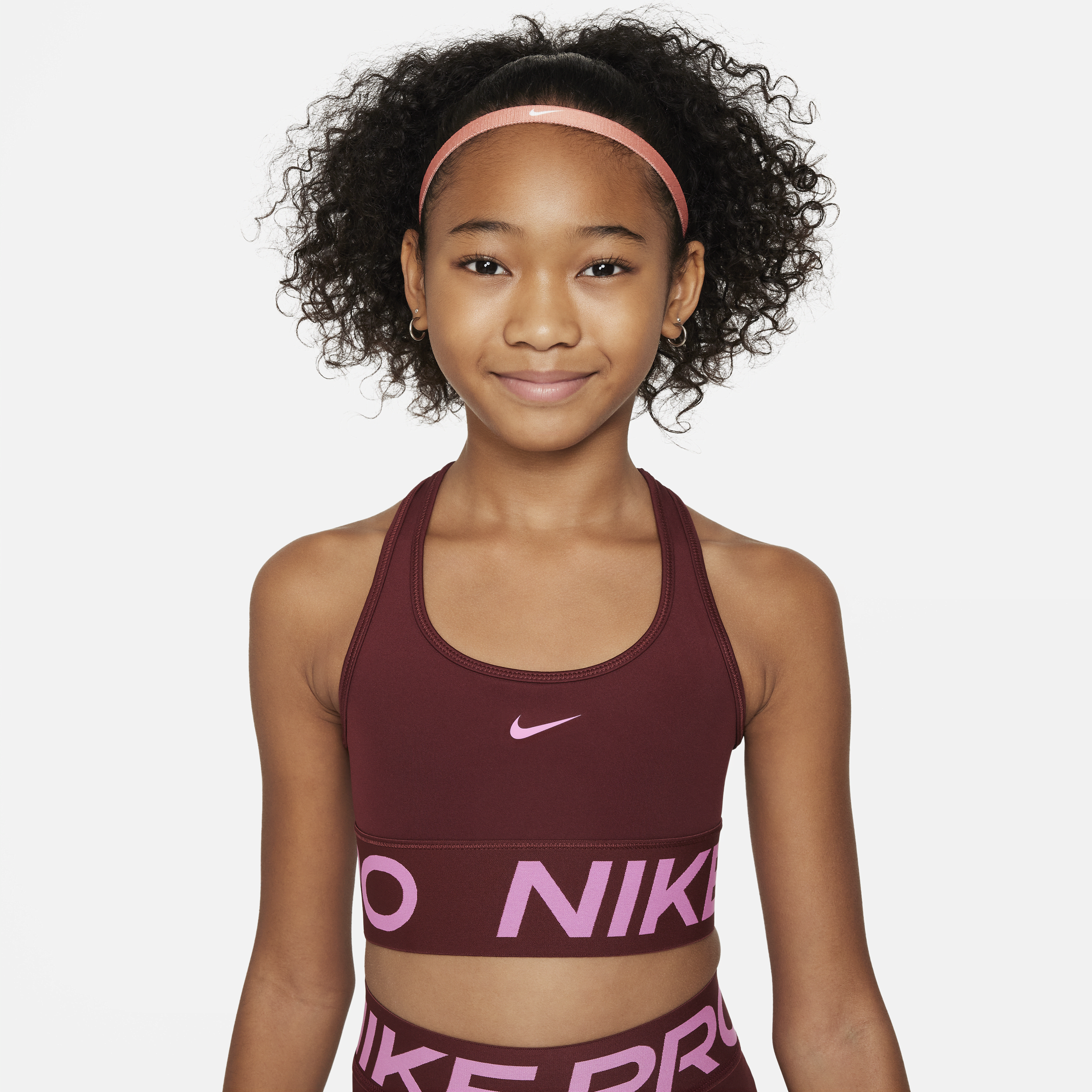 Nike Kids' Women's  Pro Swoosh Girls' Sports Bra In Red
