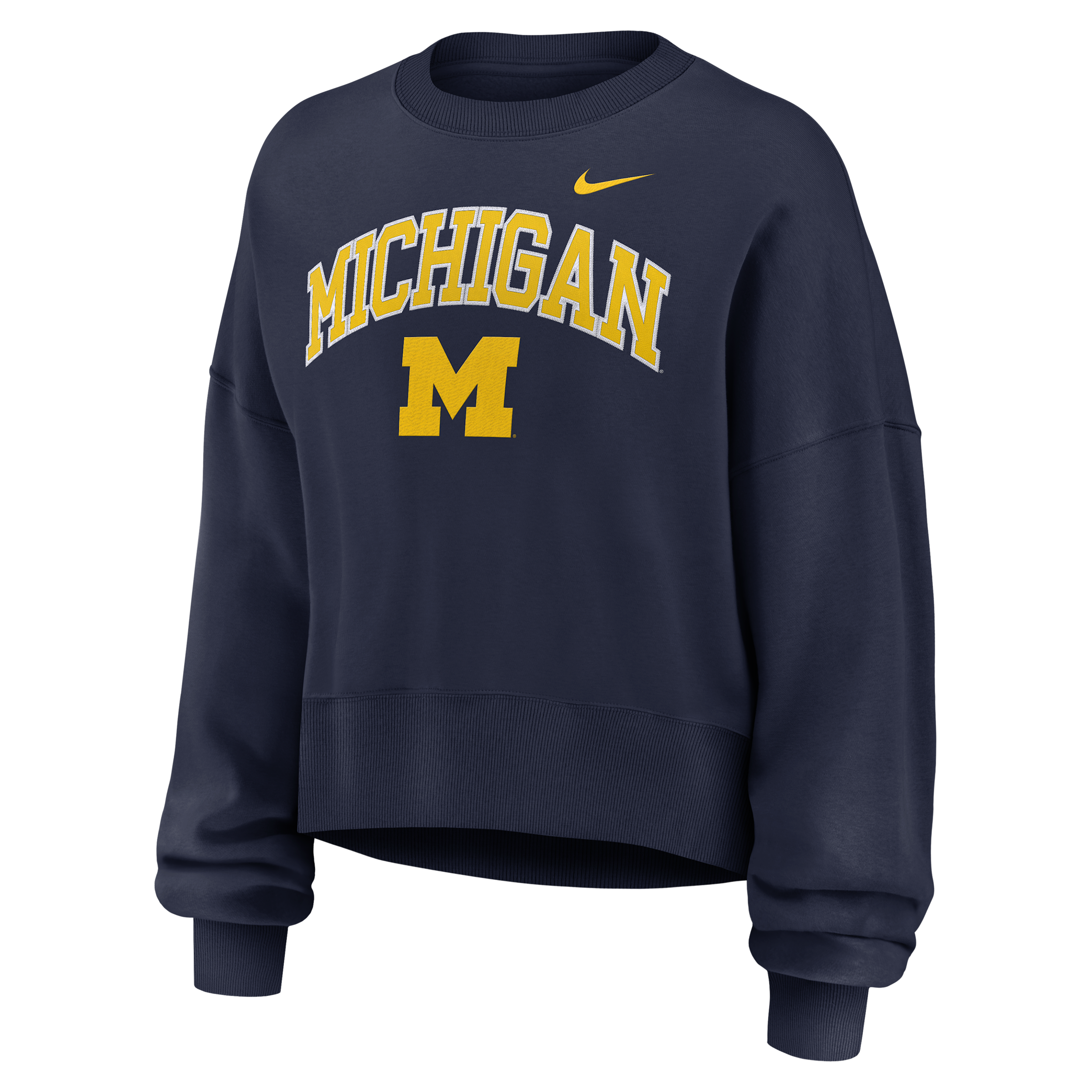 Jordan Michigan Phoenix Arch Nike Women's College Pullover Crew In Blue