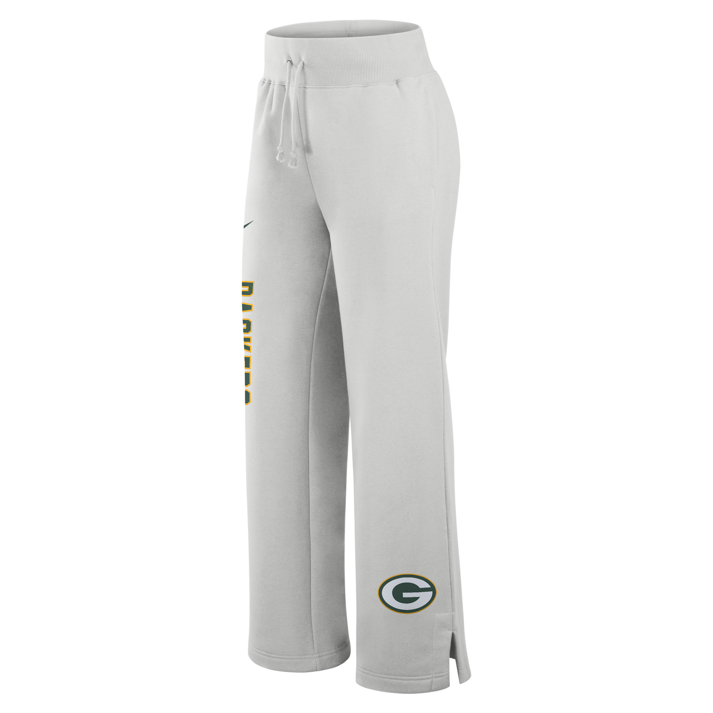 Green Bay Packers Primetime Phoenix Wide-Leg Nike Women's NFL Sweatpants in Grey | 027E0BB7T-VZL