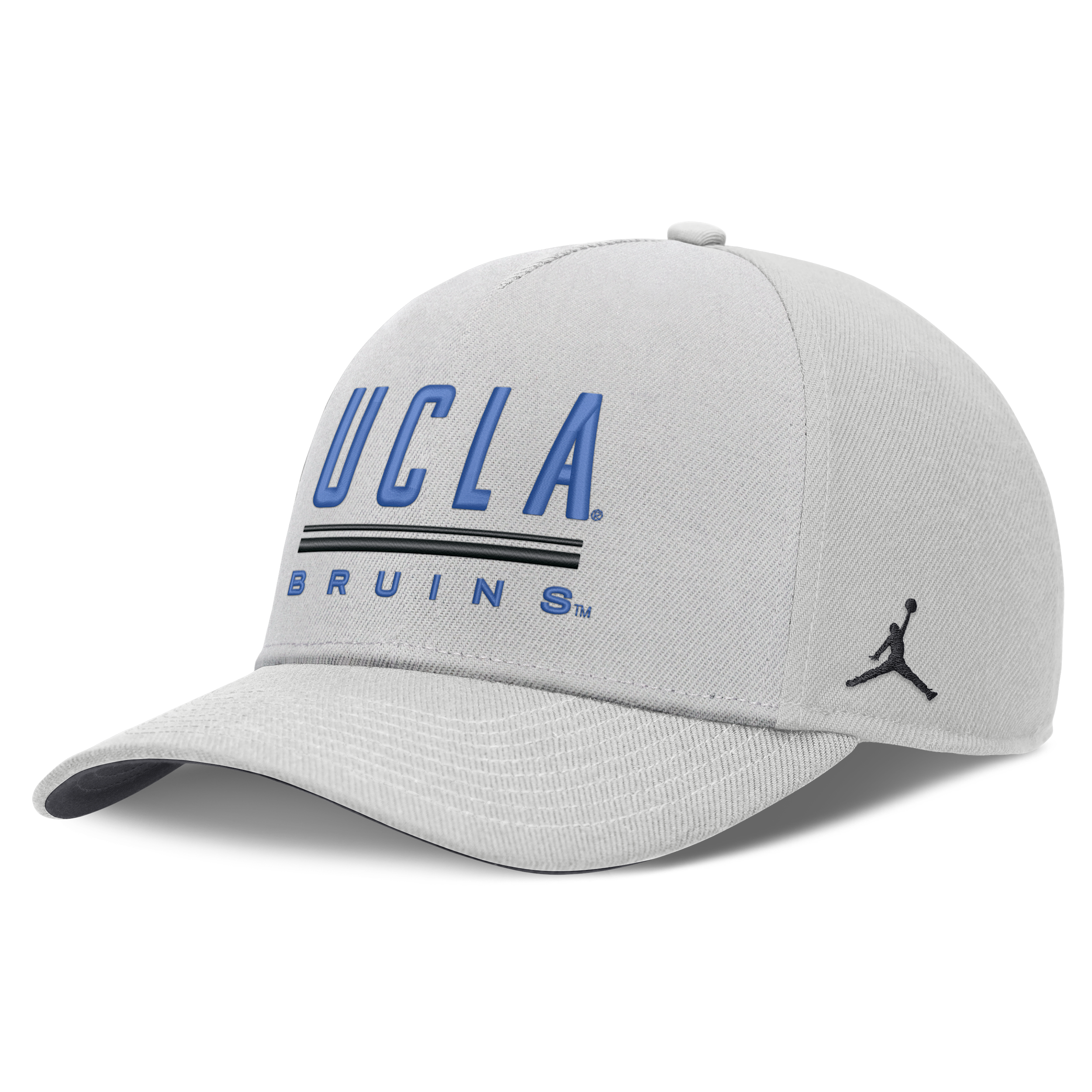 Men's UCLA Sideline Practice Rise Jordan Brand Dri-FIT College Adjustable Hat in Grey | JC060BBUCL-RKB