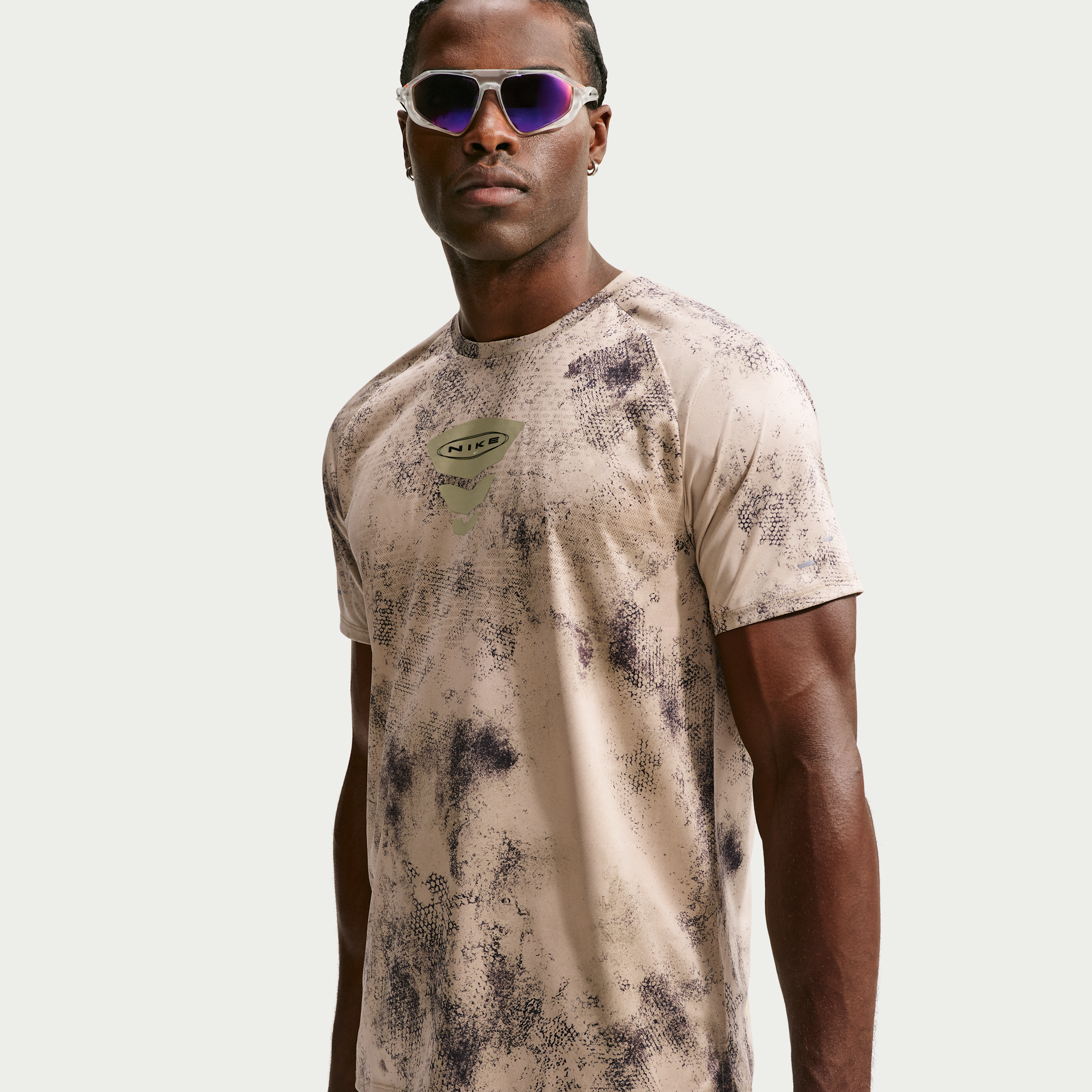Nike Men's Stride Dri-FIT ADV Short-Sleeve Running Top in Brown | IR4484-276